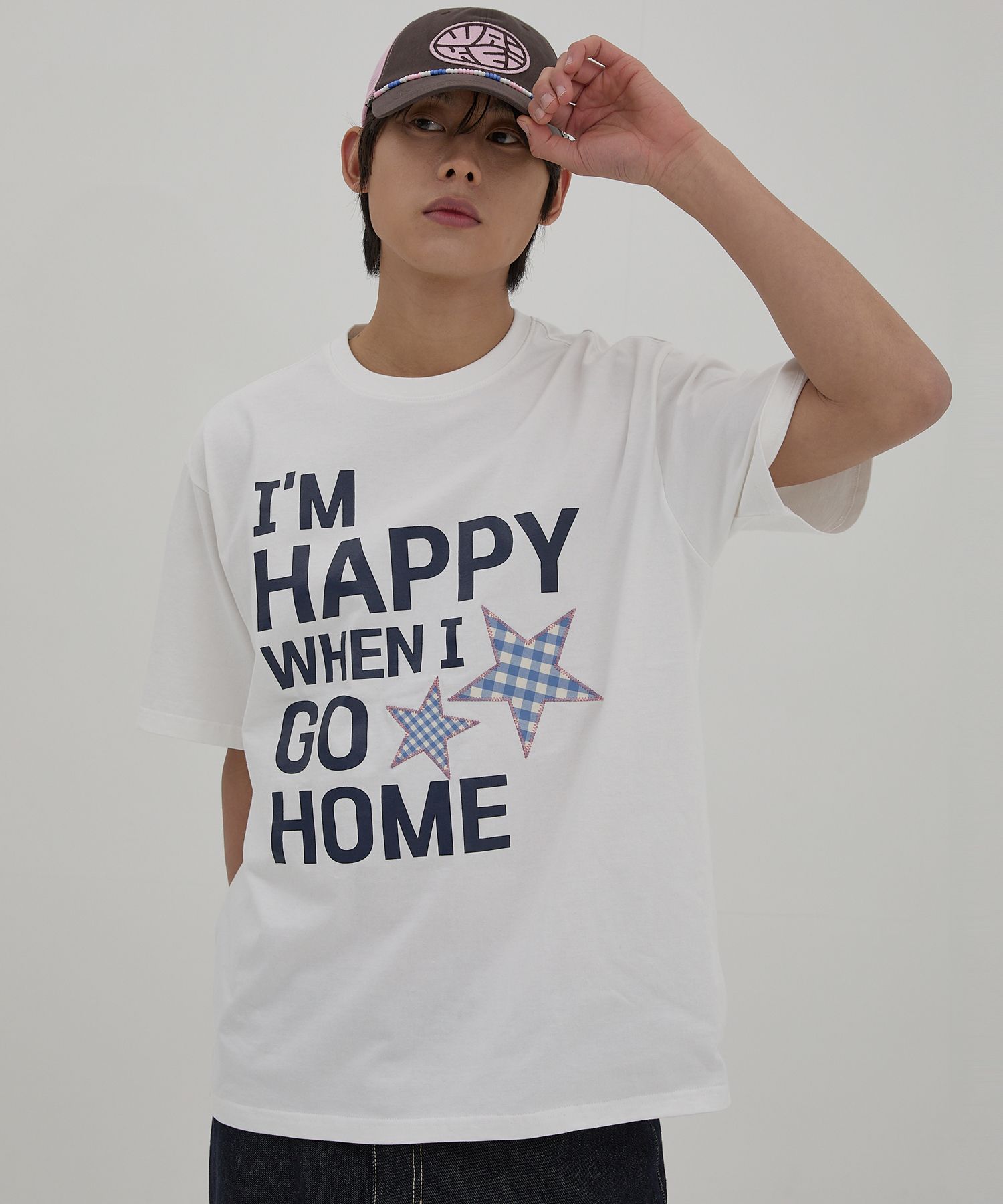 Tシャツ・カットソー Wai Kei I am HAPPY short sleeve T shirt 5BJH1586 MUSINSA公式 | WAI KEI I am HAPPY short sleeve t-shirt white