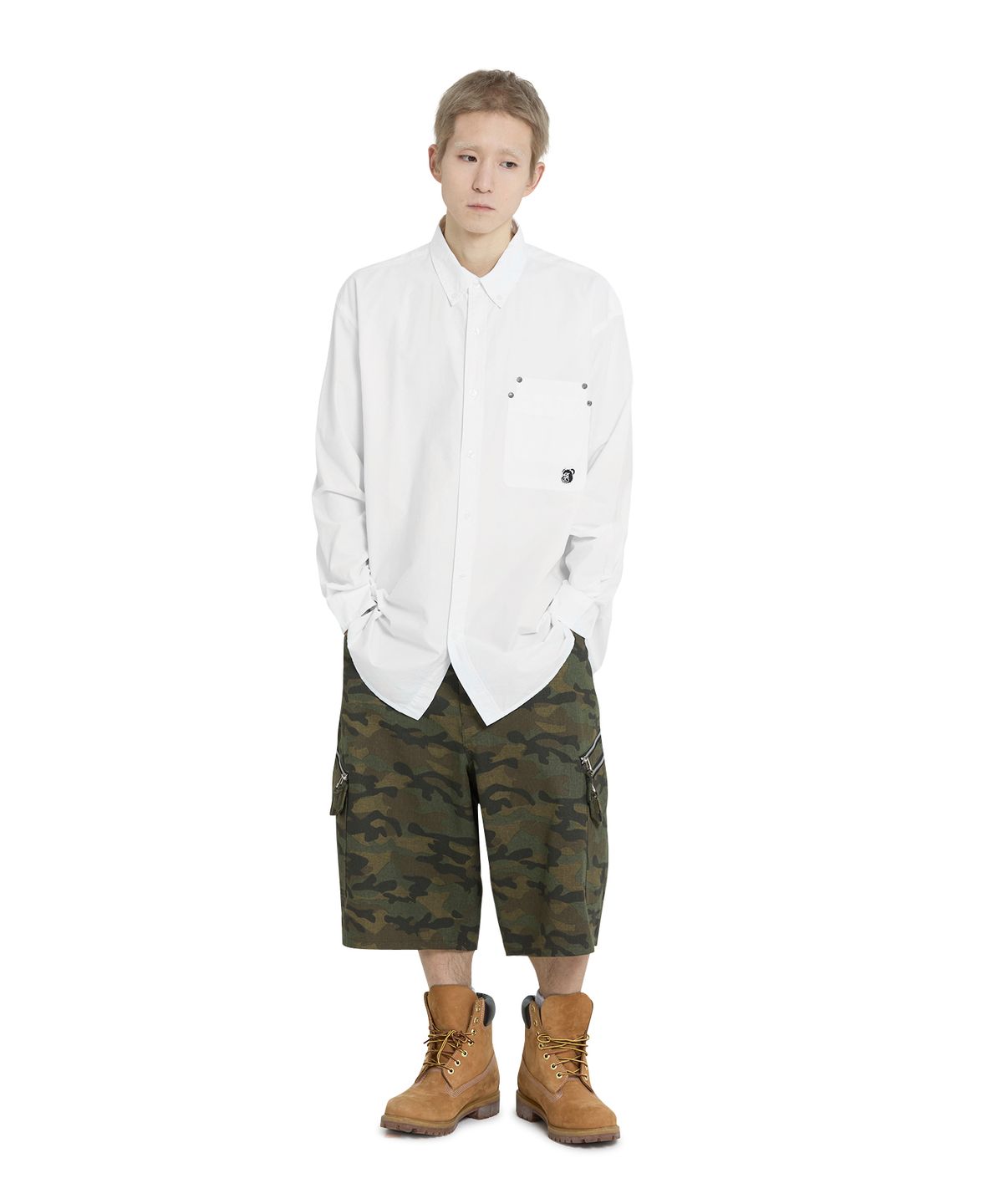 오픈야드(오와이)(OPENYARD(OY)) DUAL POCKET SHIRT - WHITE