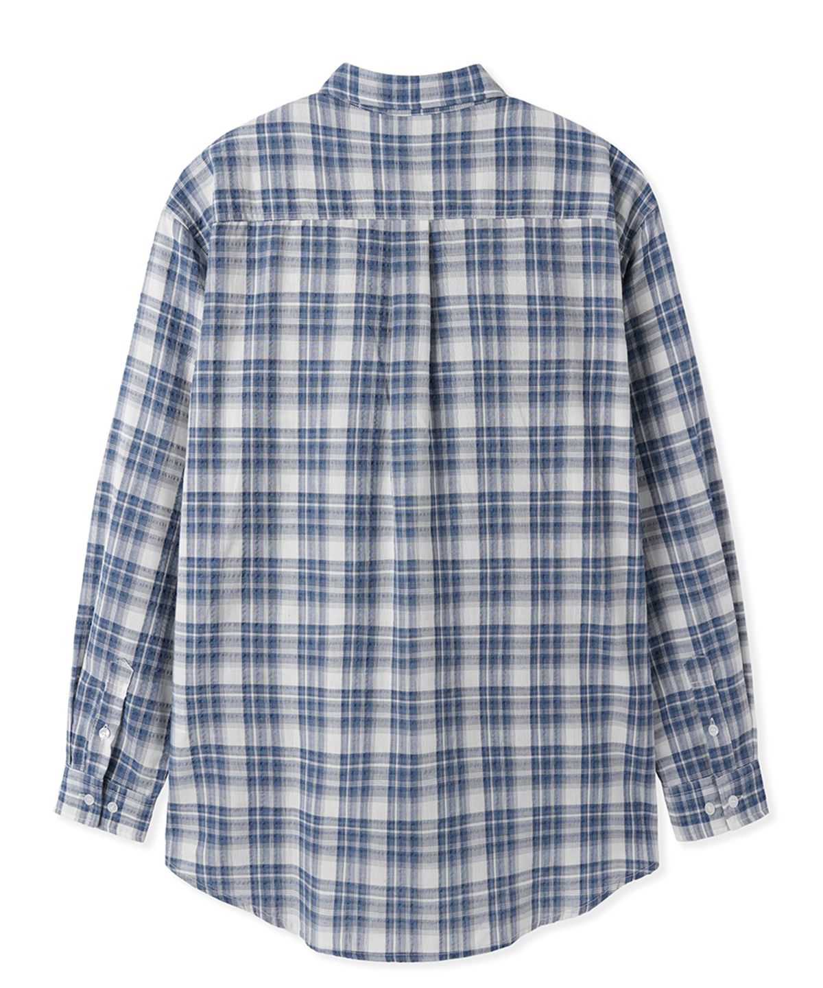 오픈야드(오와이)(OPENYARD(OY)) DUAL POCKET CHECK SHIRT - BLUE