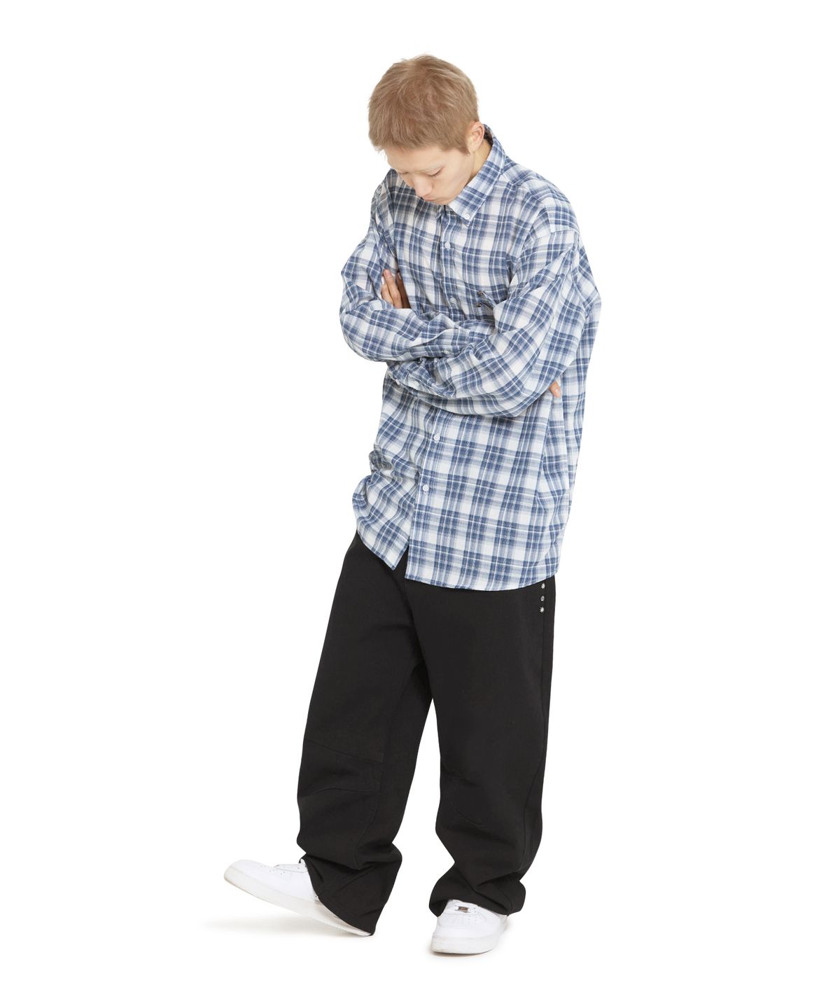 오픈야드(오와이)(OPENYARD(OY)) DUAL POCKET CHECK SHIRT - BLUE