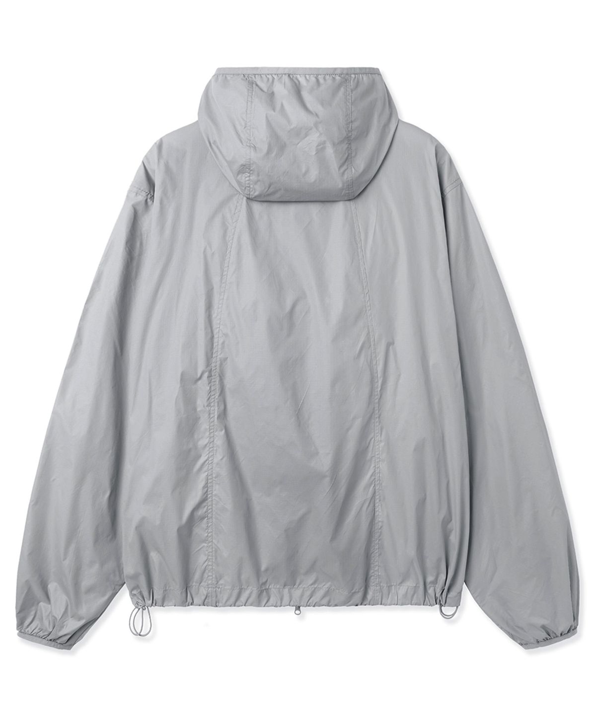 오픈야드(오와이)(OPENYARD(OY)) CURVED ZIPPER LIGHT SHELL JACKET - LIGHT GREY
