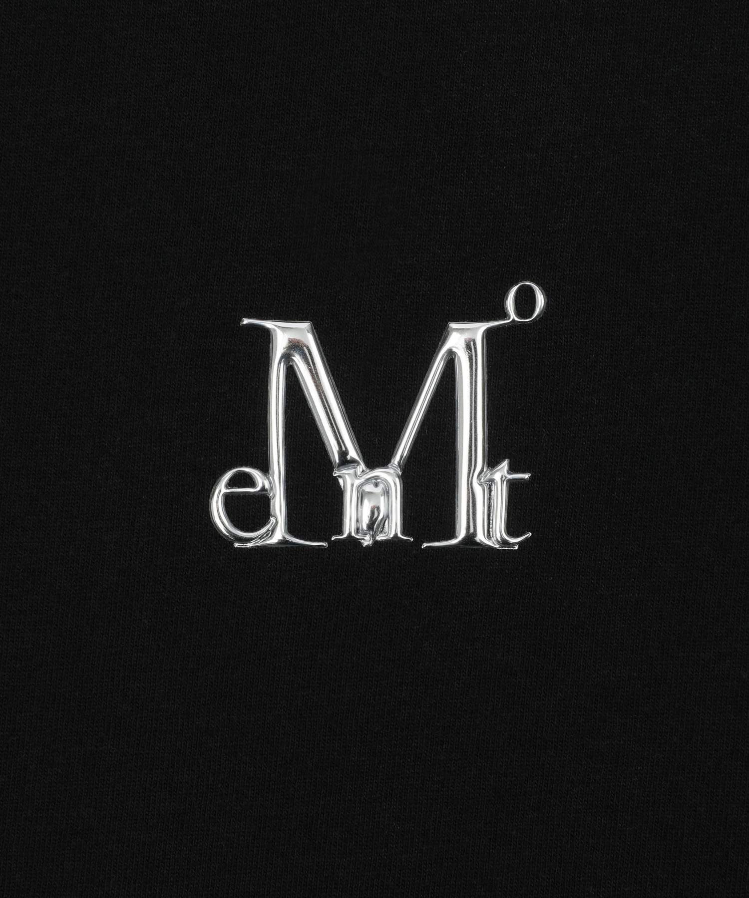 MUSINSA | MUCENT Cut Metal Logo Signature Short Sleeve Tee
