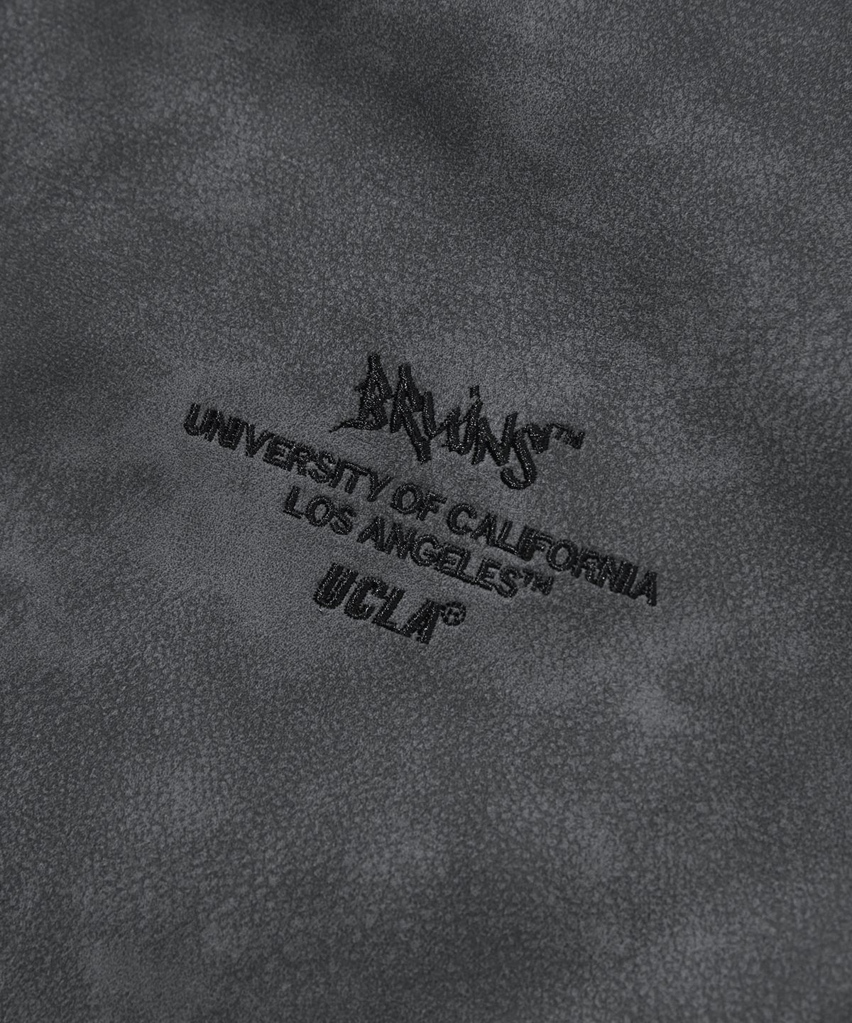 유씨엘에이(UCLA) 남녀공용 페이크 레더  MA-1 재킷[DK-GREY](UB2LE1A)