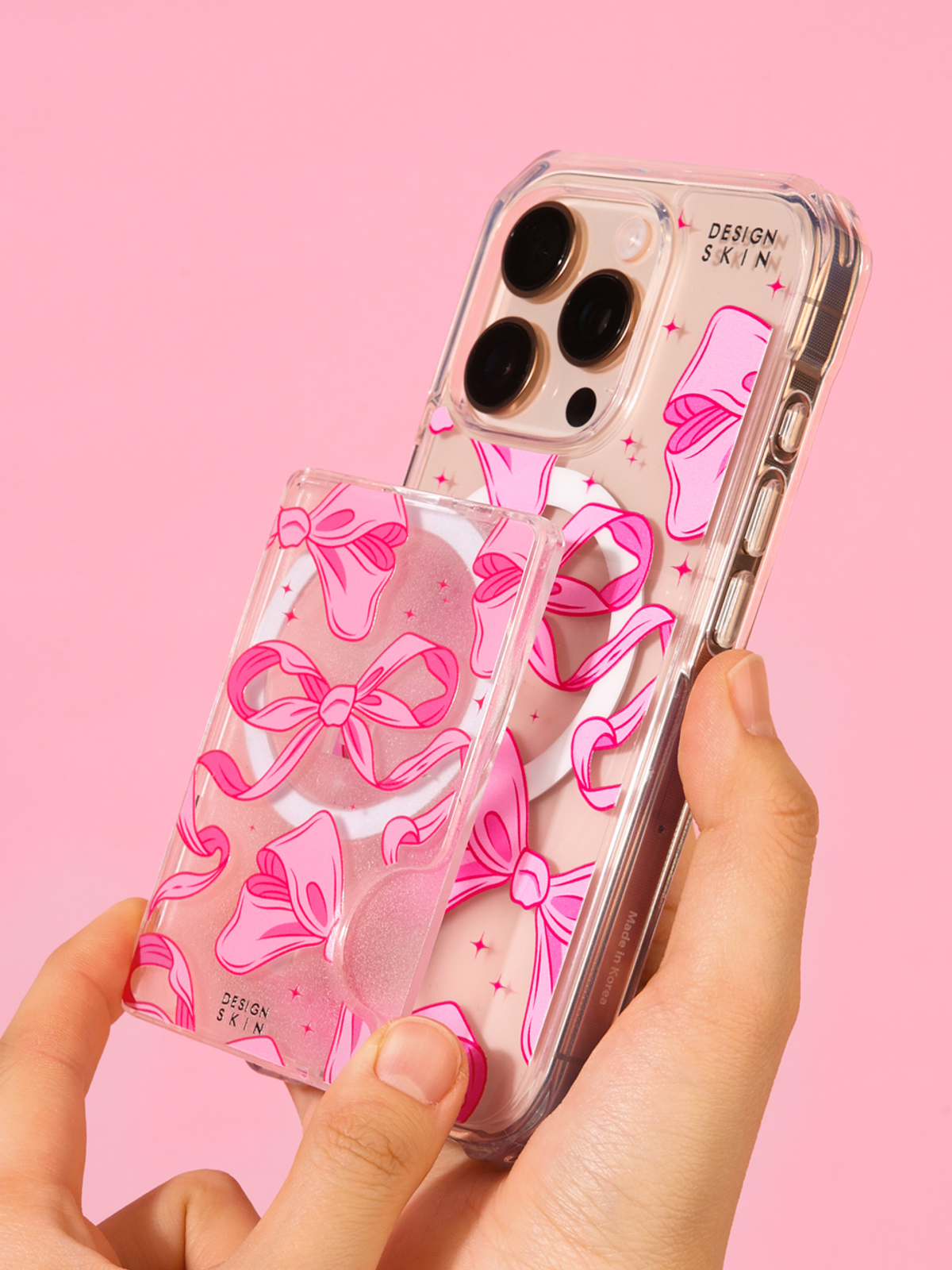 디자인스킨(DESIGNSKIN) 맥세이프 카드 포켓-리본 컬렉션