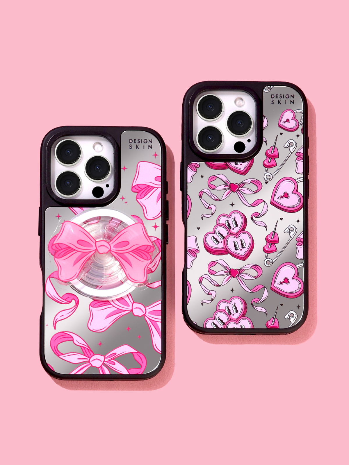 디자인스킨(DESIGNSKIN) 맥세이프 미러 그래픽 케이스_리본컬렉션