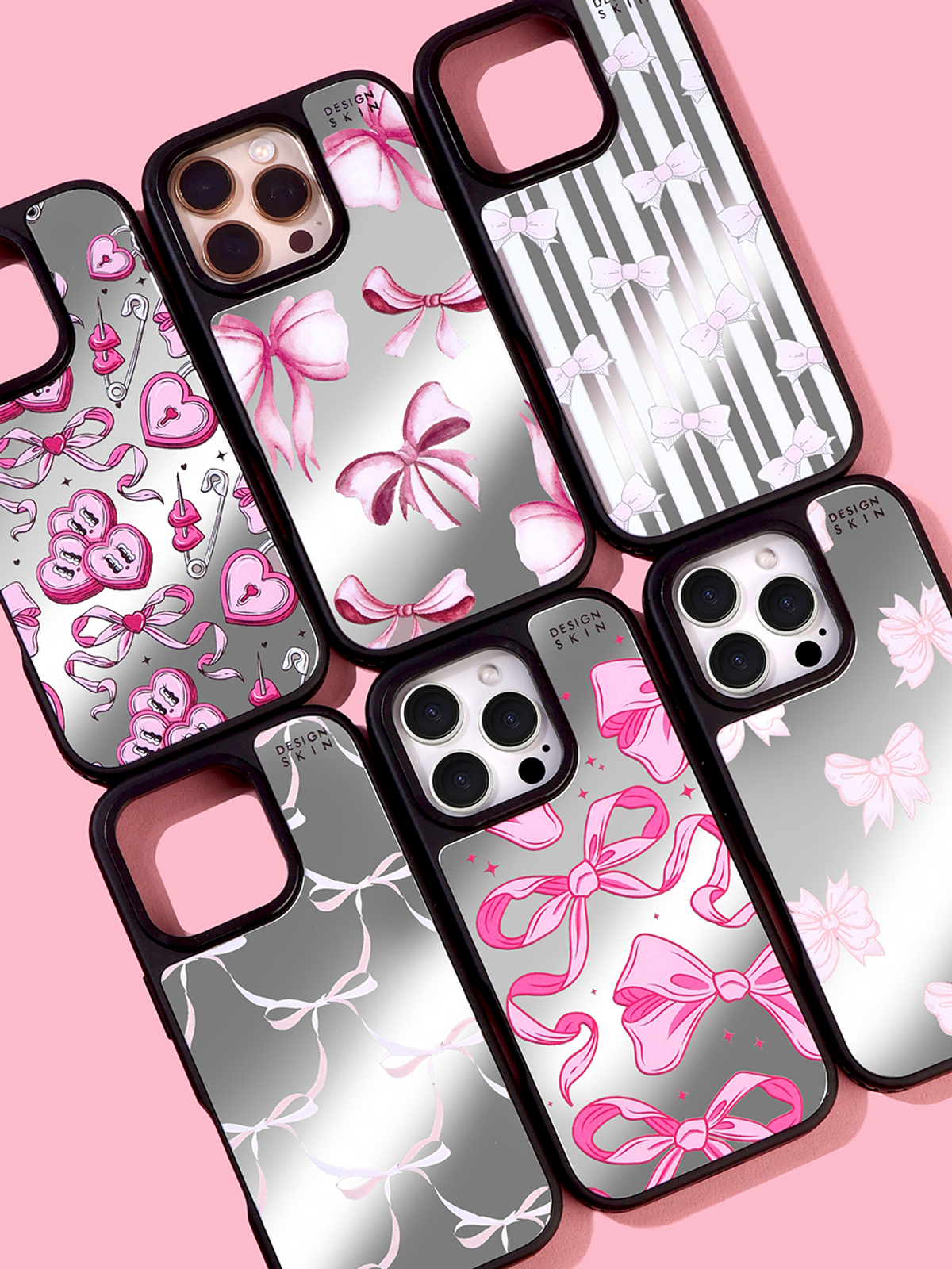 디자인스킨(DESIGNSKIN) 맥세이프 미러 그래픽 케이스_리본컬렉션