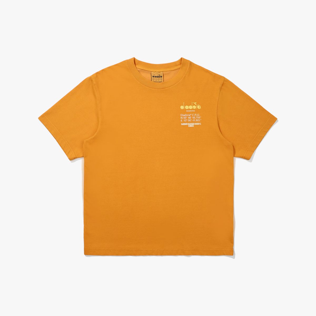 디아도라(diadora) 가먼트다잉 그래픽 반팔 티셔츠 ORANGE