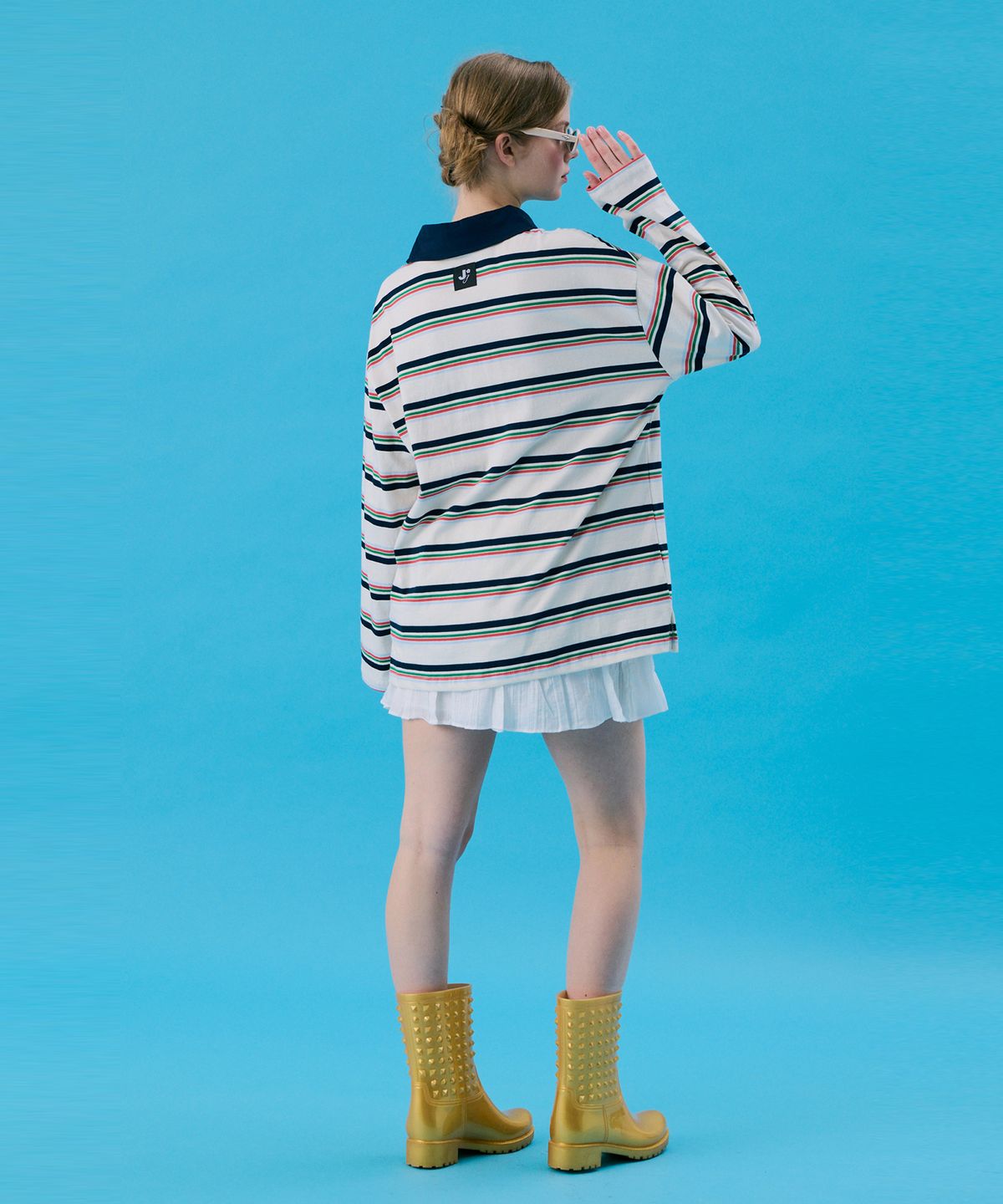 준준스페이스(JUNEJUNE SPACE) VOL11.Stripe Rugby Boxy T_White(VOL11.스트라이프 럭비 박시 T_화이트)