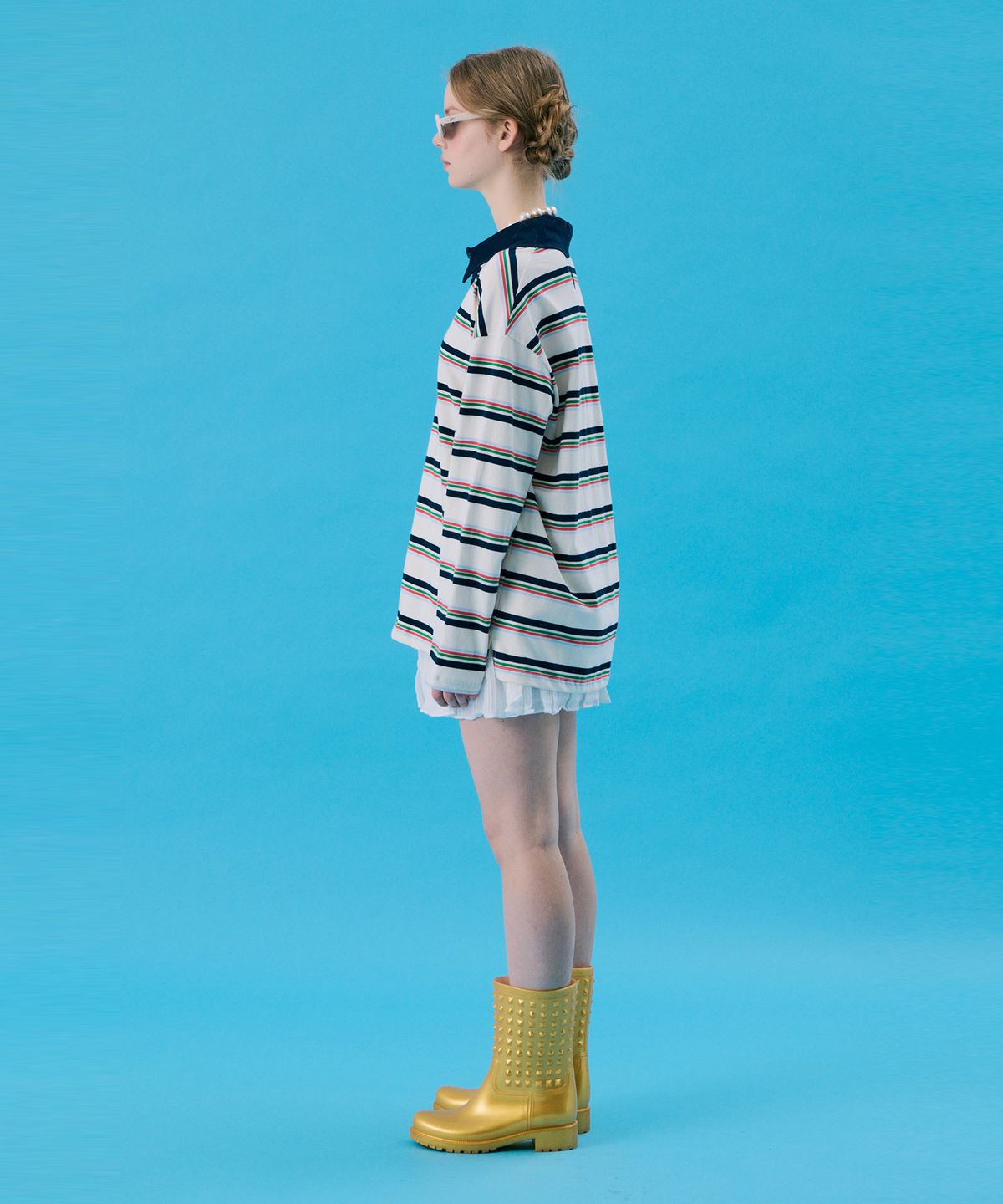 준준스페이스(JUNEJUNE SPACE) VOL11.Stripe Rugby Boxy T_White(VOL11.스트라이프 럭비 박시 T_화이트)