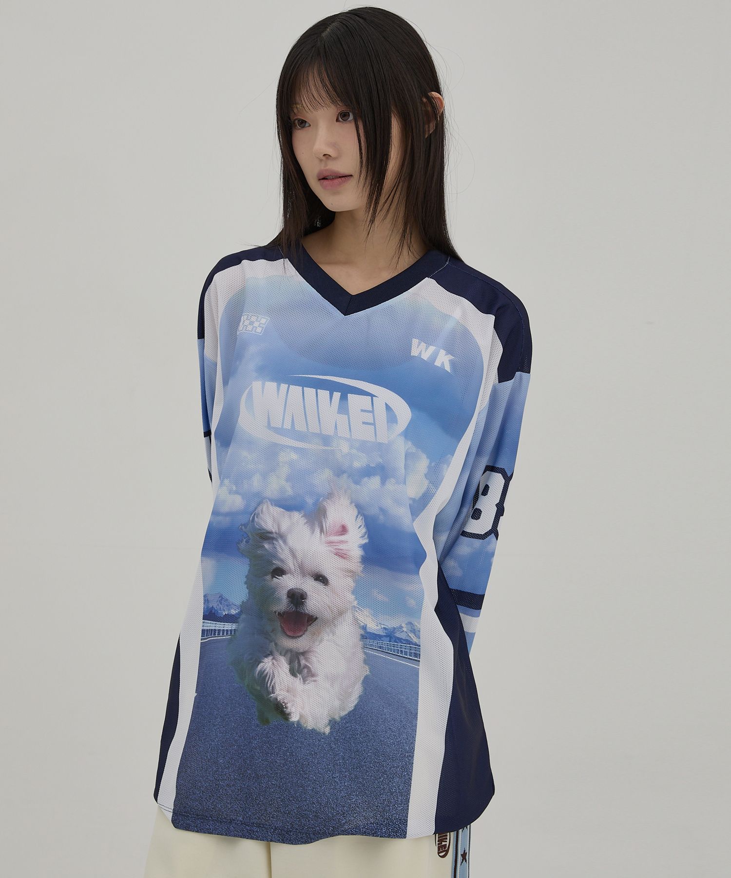 MUSINSA | WAI KEI Maltese Cloud Mesh Jersey Long Sleeve T