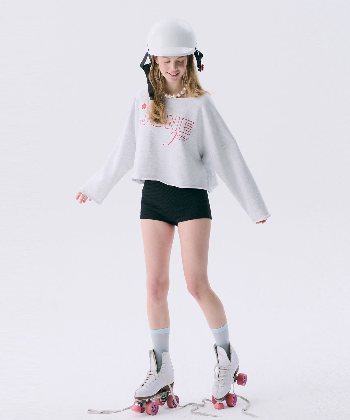 준준스페이스(JUNEJUNE SPACE) VOL11.Lawcut Mini Sweat_Melange(VOL11.로컷 미니 스웨트_멜란지)