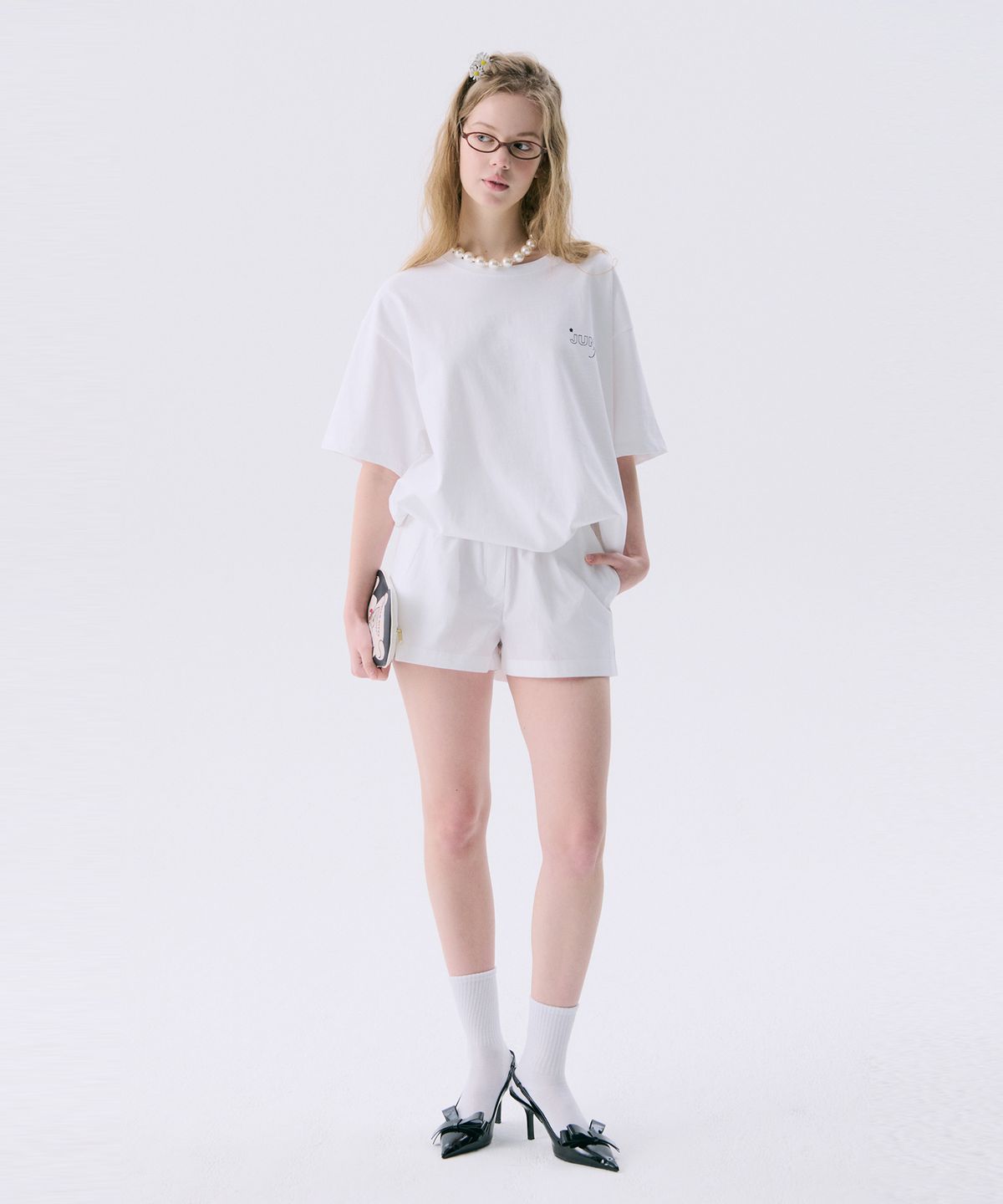준준스페이스(JUNEJUNE SPACE) VOL11.Basic Logo T_White(VOL11.베이직로고T_화이트)
