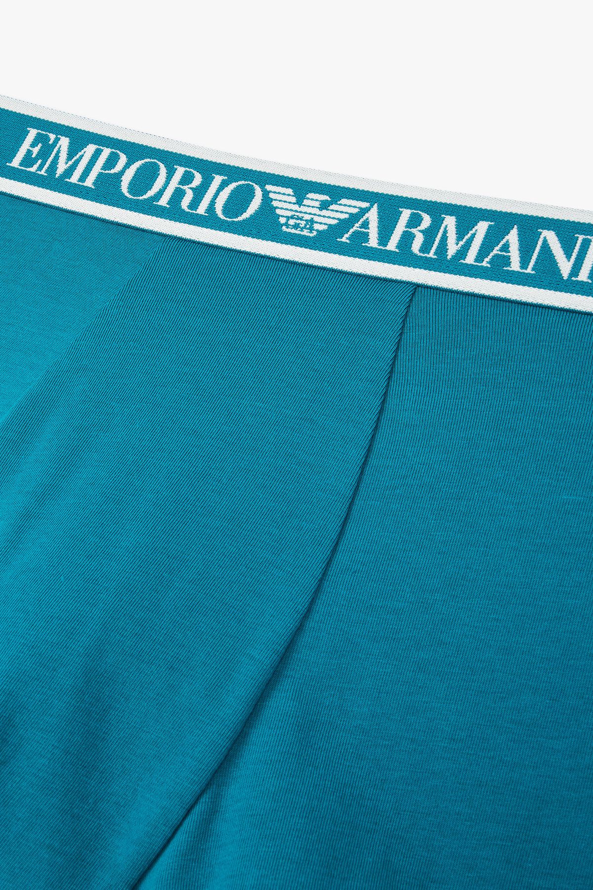 엠포리오 아르마니 언더웨어(EMPORIO ARMANI UNDERWEAR) 남성 라인 로고 밴딩 코튼 드로즈_그린 0815112312