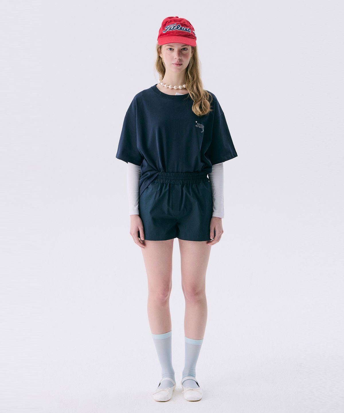 준준스페이스(JUNEJUNE SPACE) VOL11.Basic Logo T_Navy(VOL11.기본로고T_네이비)