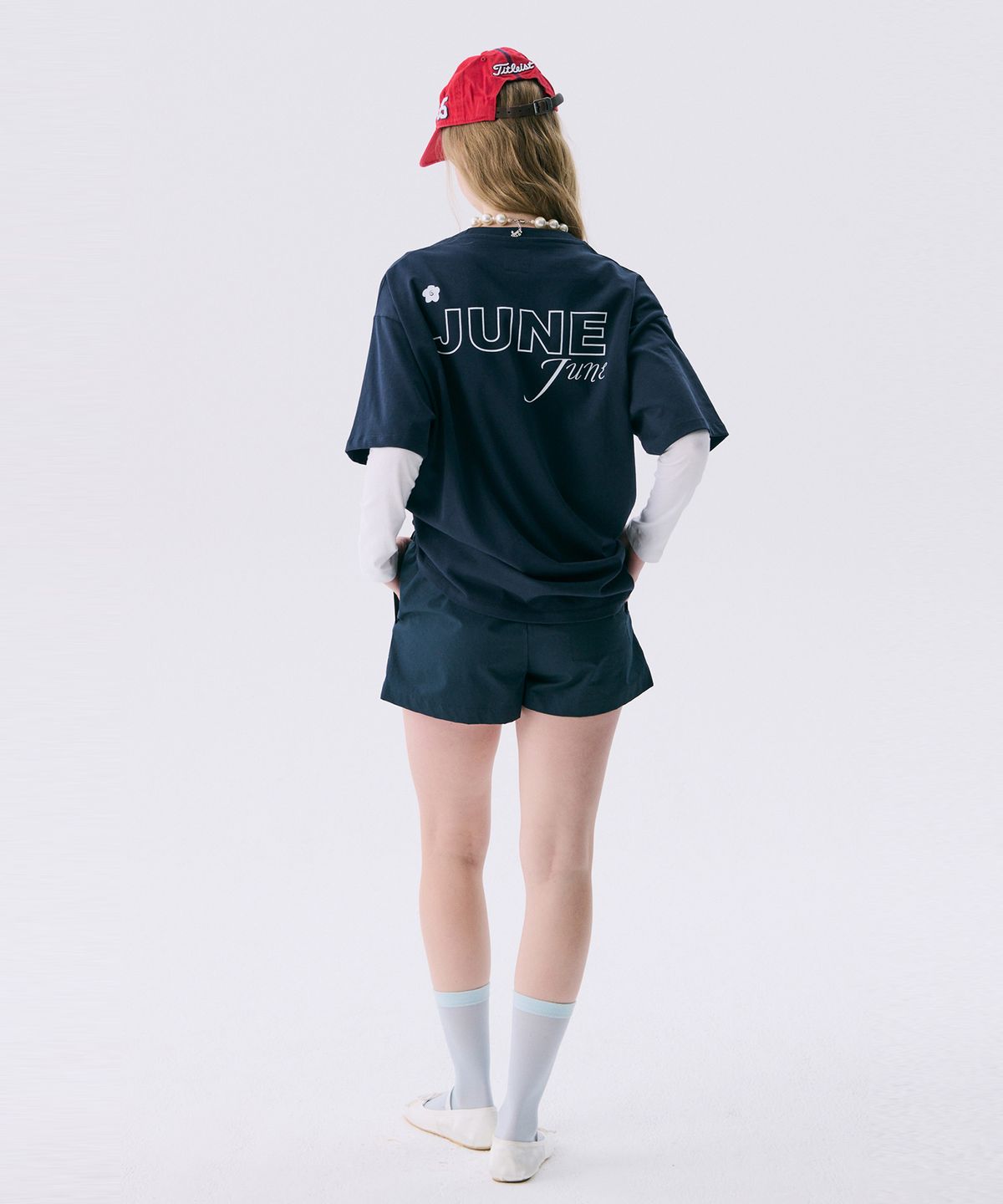 준준스페이스(JUNEJUNE SPACE) VOL11.Basic Logo T_Navy(VOL11.기본로고T_네이비)
