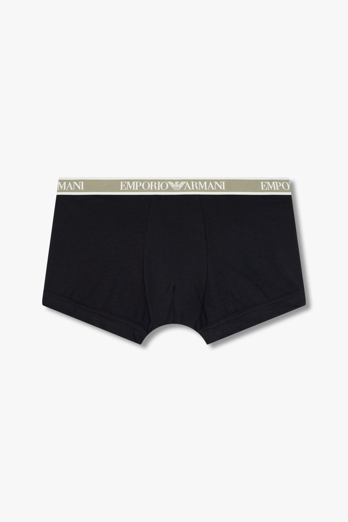 엠포리오 아르마니 언더웨어(EMPORIO ARMANI UNDERWEAR) 남성 라인 로고 밴딩 코튼 드로즈_블랙 0815112315