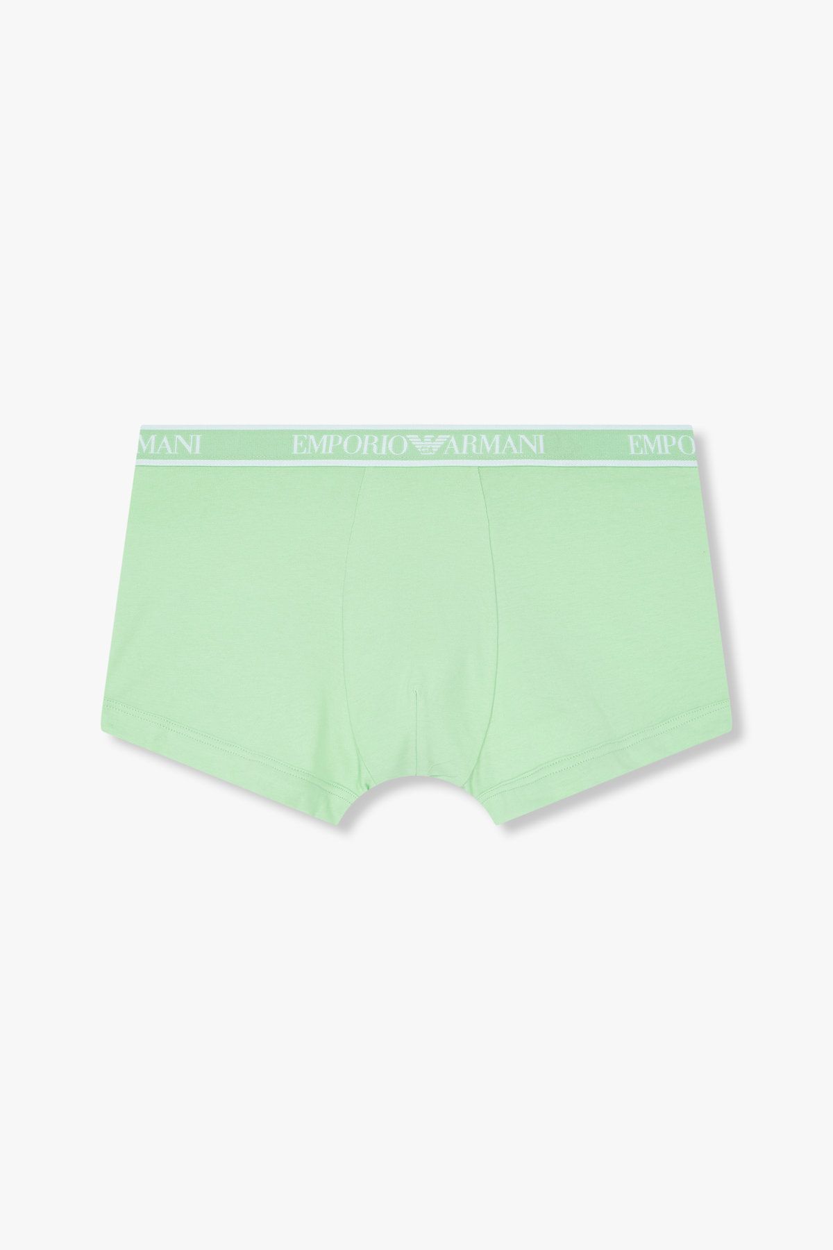 엠포리오 아르마니 언더웨어(EMPORIO ARMANI UNDERWEAR) 남성 프레임 로고 밴딩 코튼 드로즈_라이트 그린 0815112310