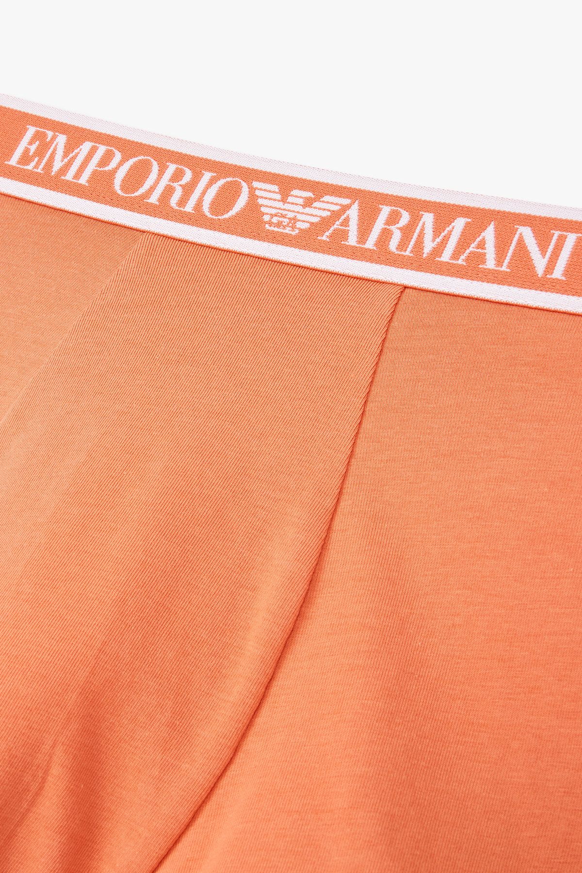 엠포리오 아르마니 언더웨어(EMPORIO ARMANI UNDERWEAR) 남성 프레임 로고 밴딩 코튼 드로즈_오렌지 0815112311