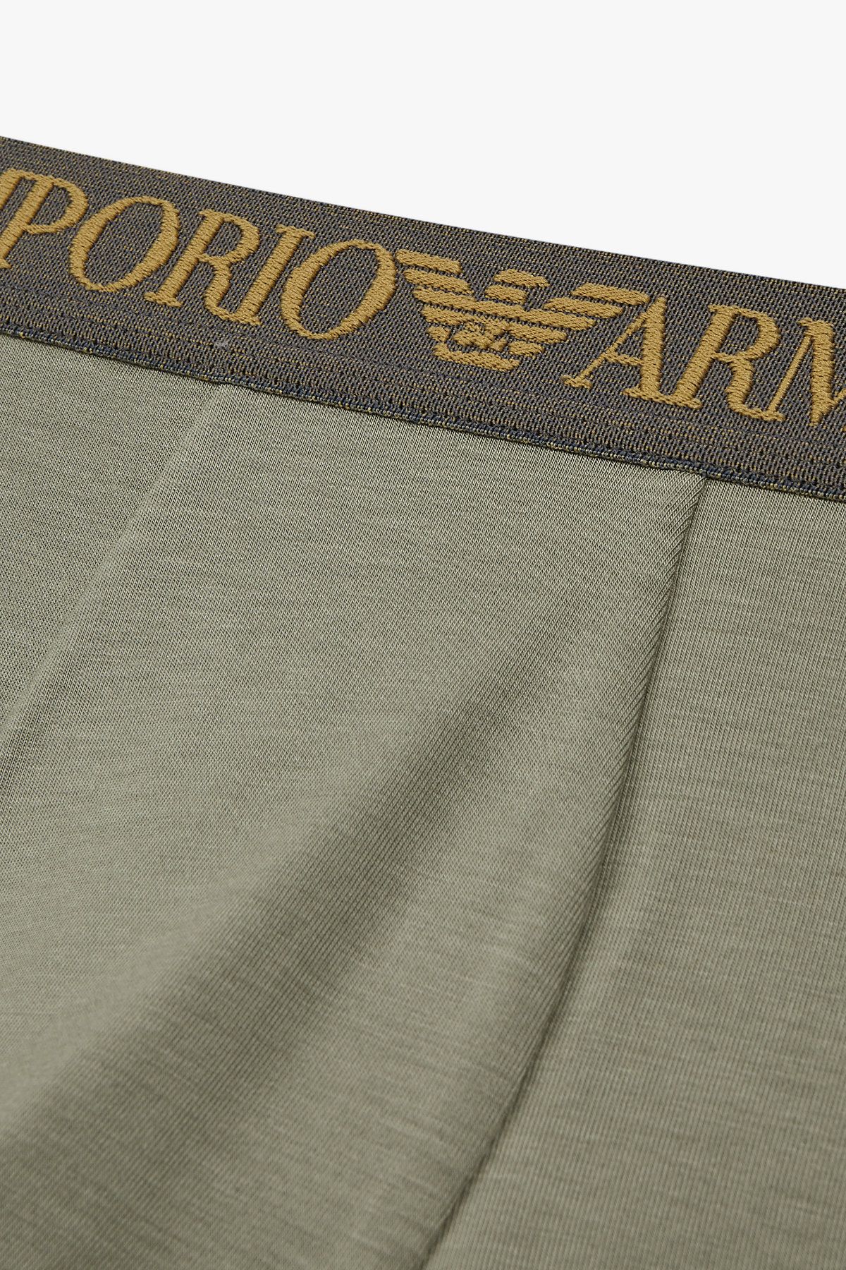 엠포리오 아르마니 언더웨어(EMPORIO ARMANI UNDERWEAR) 남성 엠보 로고 밴딩 레이온 드로즈_카무플라주 그린 0815112036