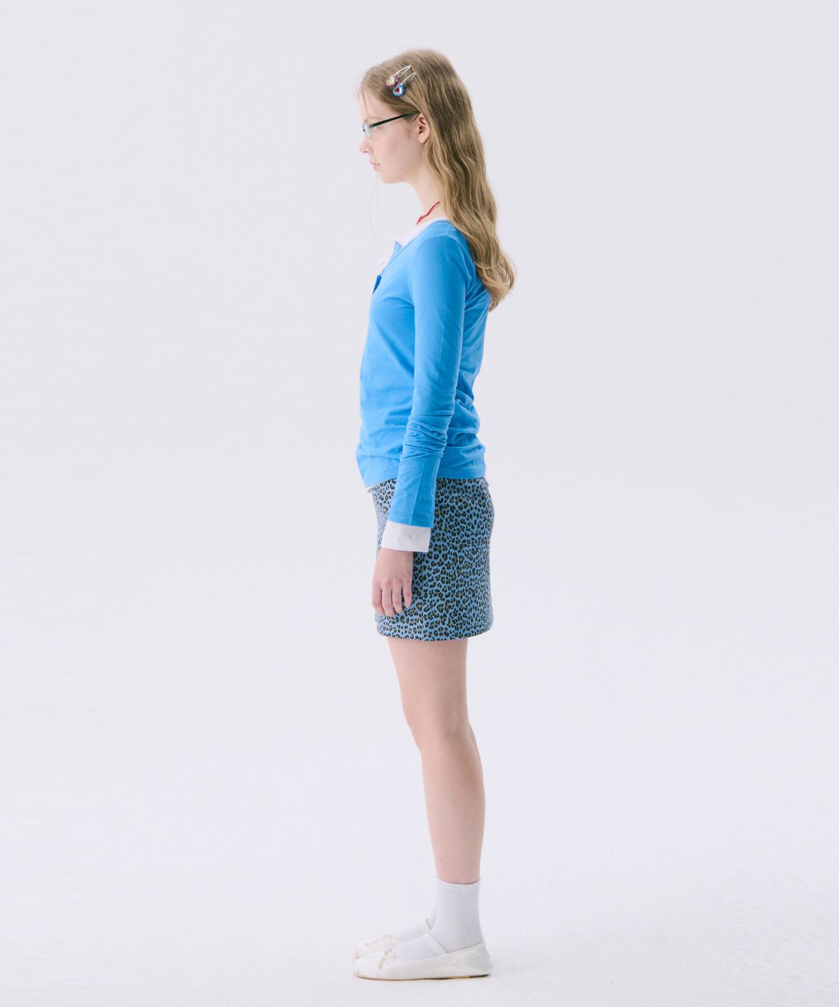 준준스페이스(JUNEJUNE SPACE) Solid Henry Neck T-shirt_SKY BLUE(솔리드 헨리넥 티셔츠_스카이블루)