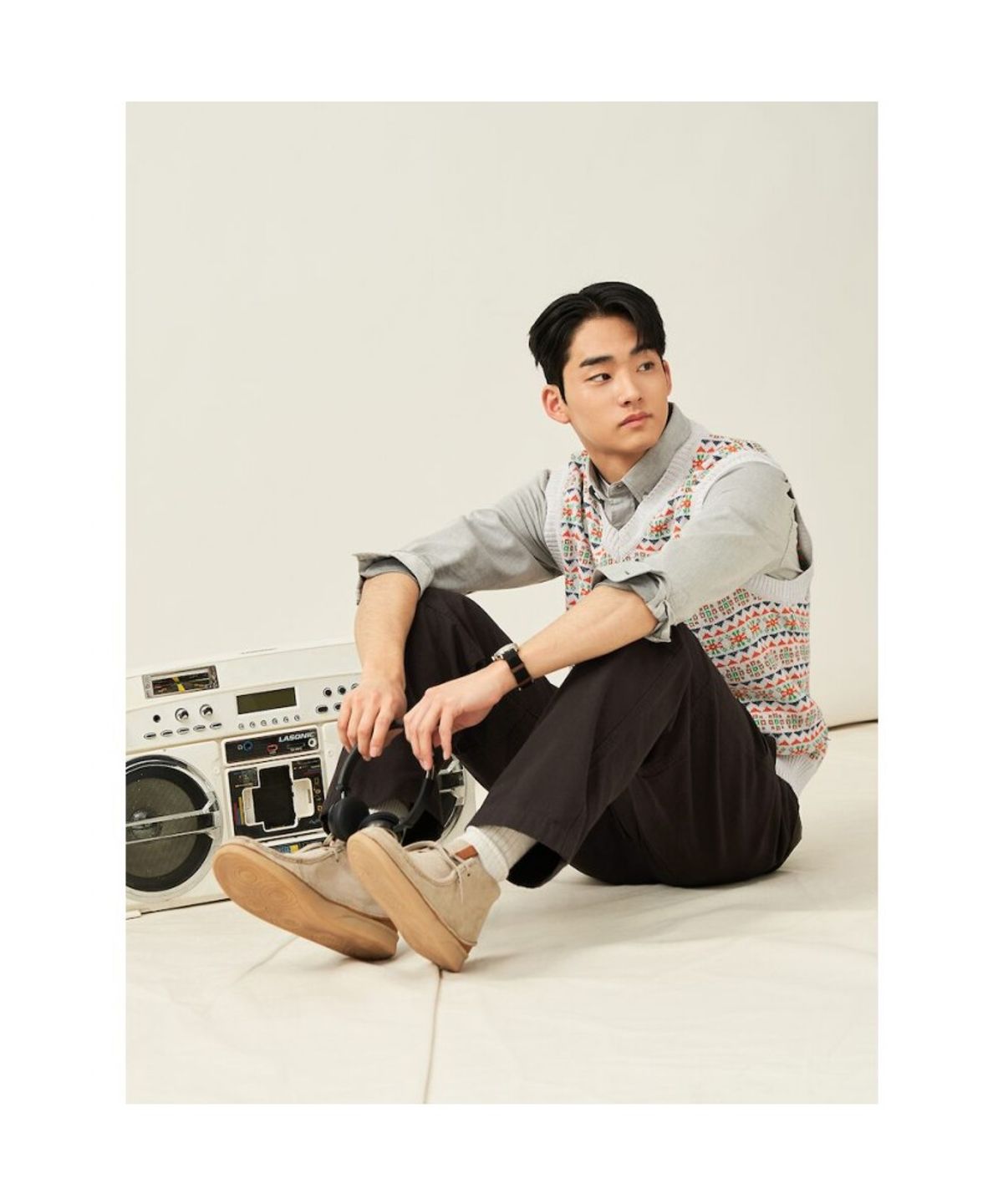 빈폴 멘(BEANPOLE MEN) 페어아일 베스트  아이보리 (BC5251C090)