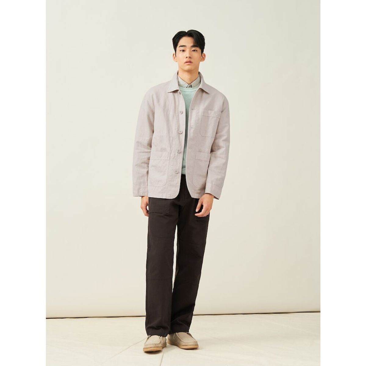 빈폴 멘(BEANPOLE MEN) 가먼트 다잉 워크 재킷  베이지