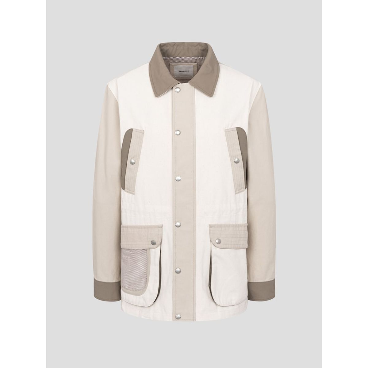 빈폴 멘(BEANPOLE MEN) 소재 블로킹 헌팅 재킷  아이보리