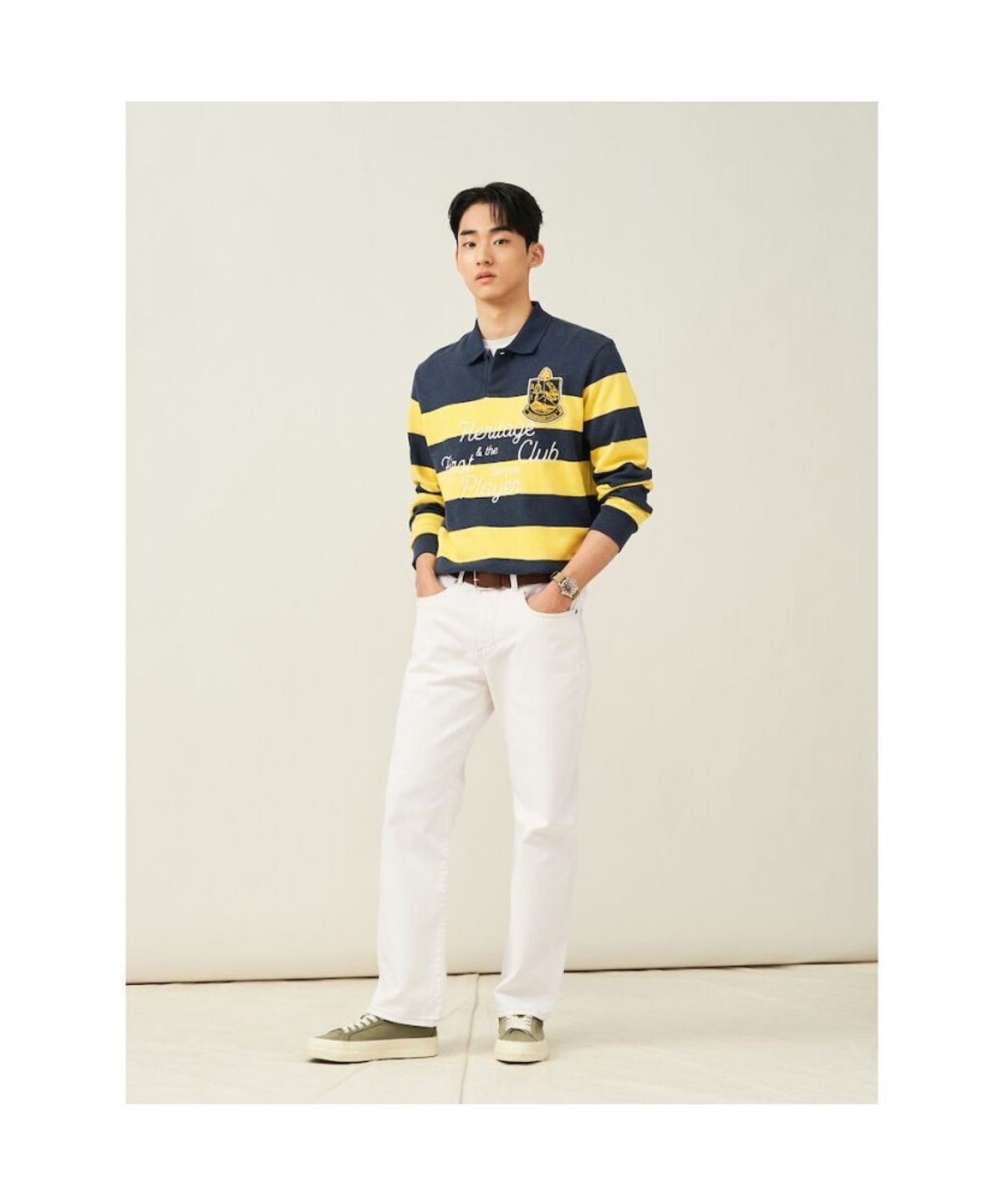 빈폴 멘(BEANPOLE MEN) 스트레이트 데님 팬츠  아이보리 (BC5221C740)