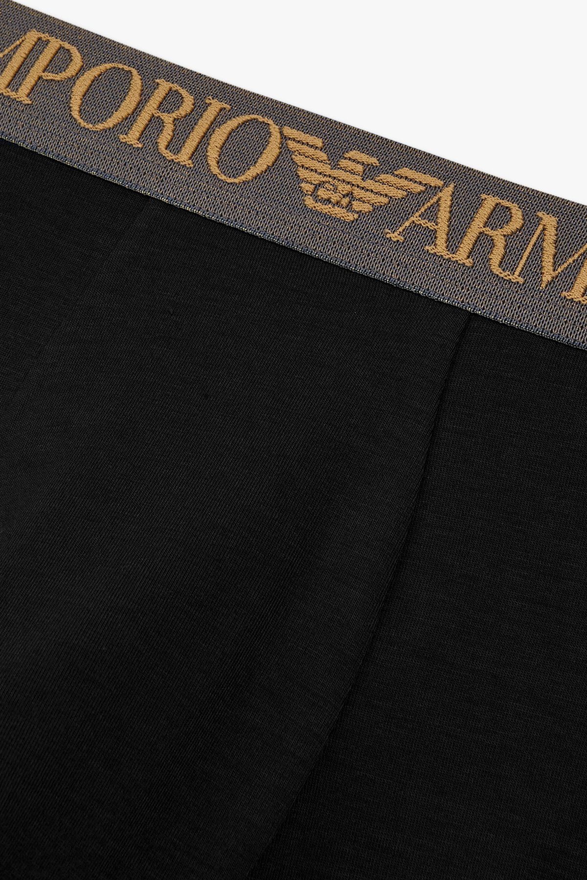 엠포리오 아르마니 언더웨어(EMPORIO ARMANI UNDERWEAR) 남성 엠보 로고 밴딩 레이온 드로즈_블랙 0815112037