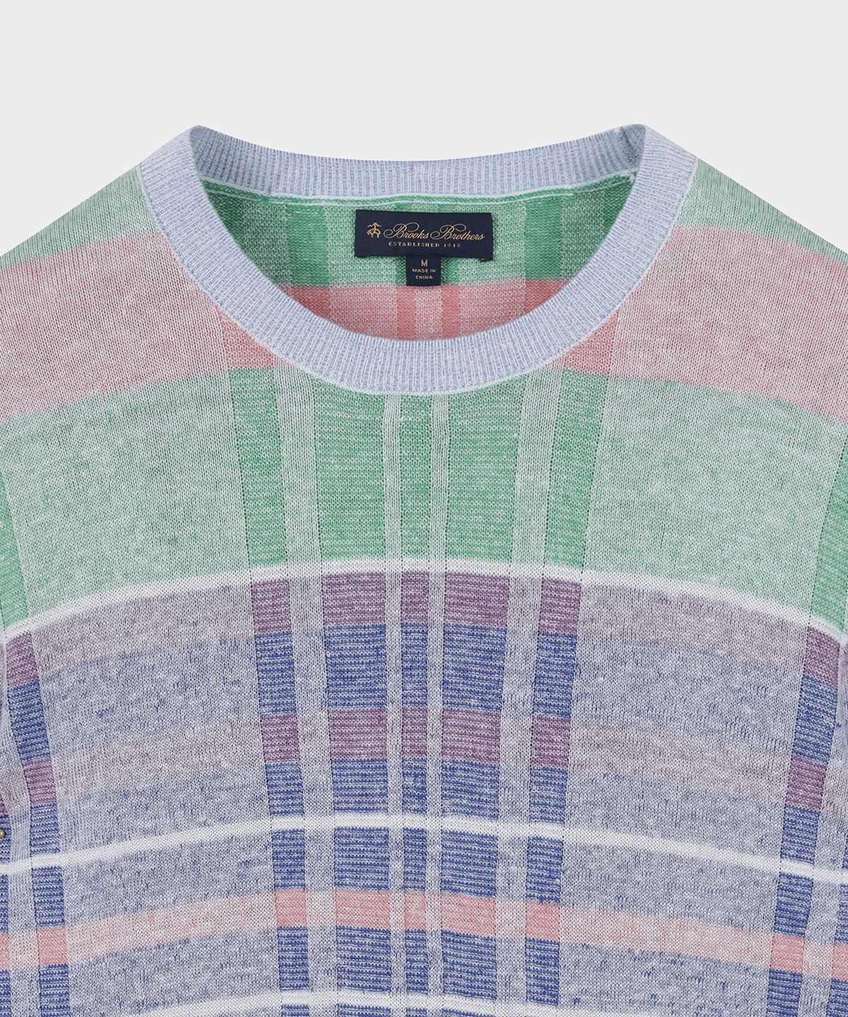 브룩스 브라더스(BROOKS BROTHERS) 마드라스 크루넥 스웨터 (멀티) (BBWRMM89257FS)