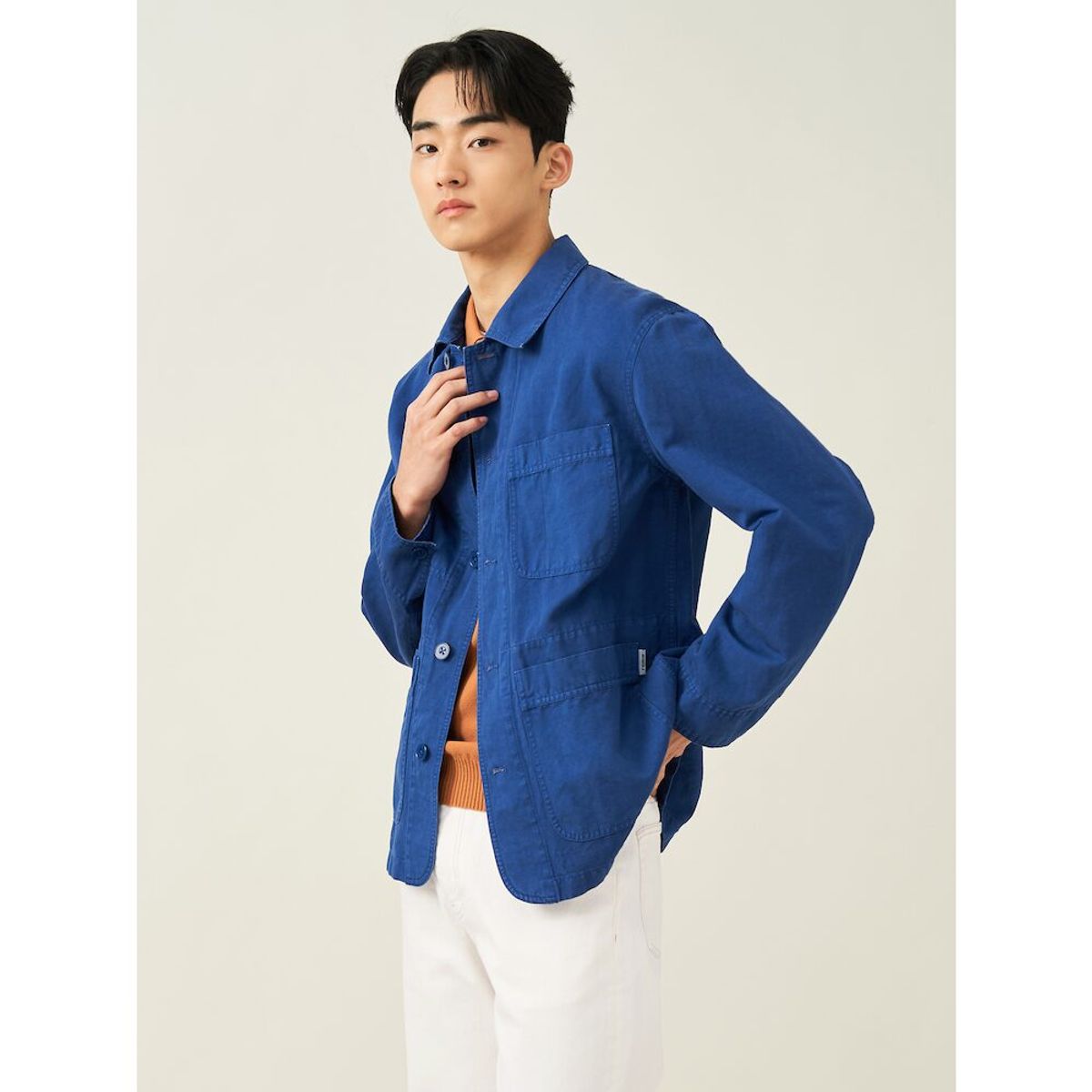 빈폴 멘(BEANPOLE MEN) 가먼트 다잉 워크 재킷  블루