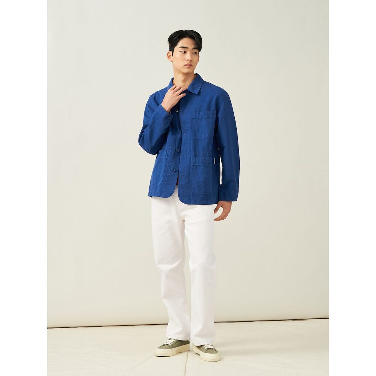 빈폴 멘(BEANPOLE MEN) 가먼트 다잉 워크 재킷  블루