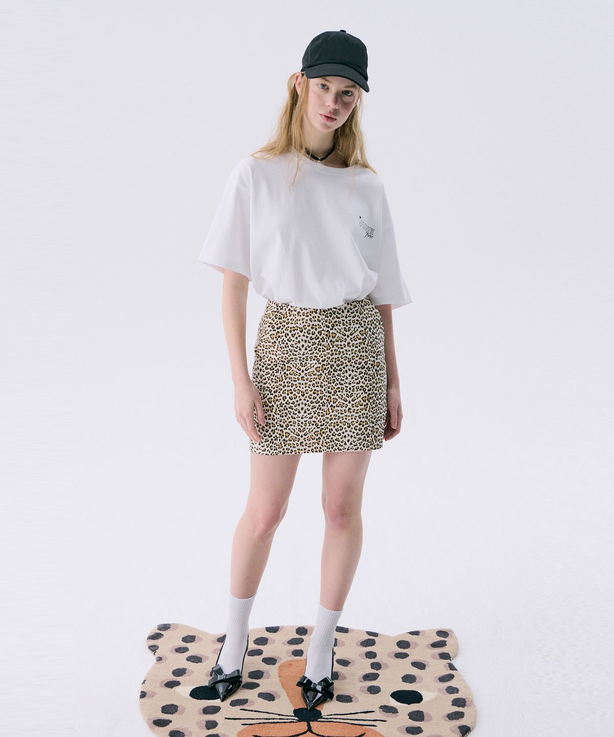 준준스페이스(JUNEJUNE SPACE) VOL11.Leopard mini skirt_Beige(VOL11.레오파드 미니스커트_베이지)