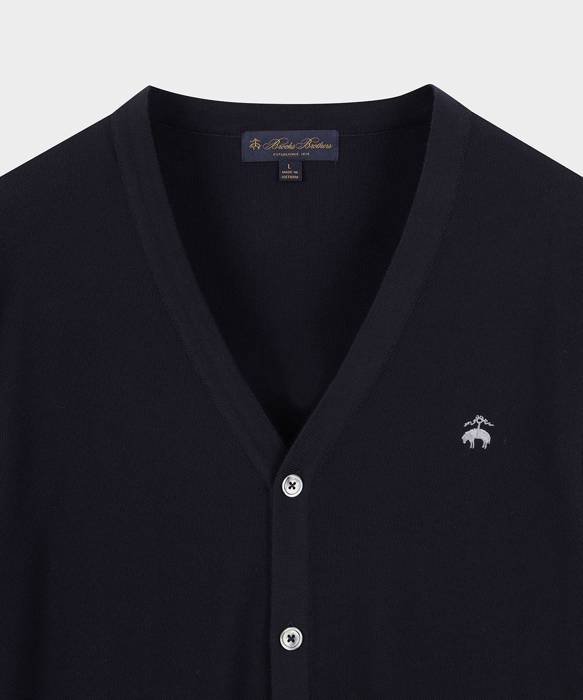 브룩스 브라더스(BROOKS BROTHERS) 코튼 피케 가디건 (다크네이비) (BBWCMB101ARFS)