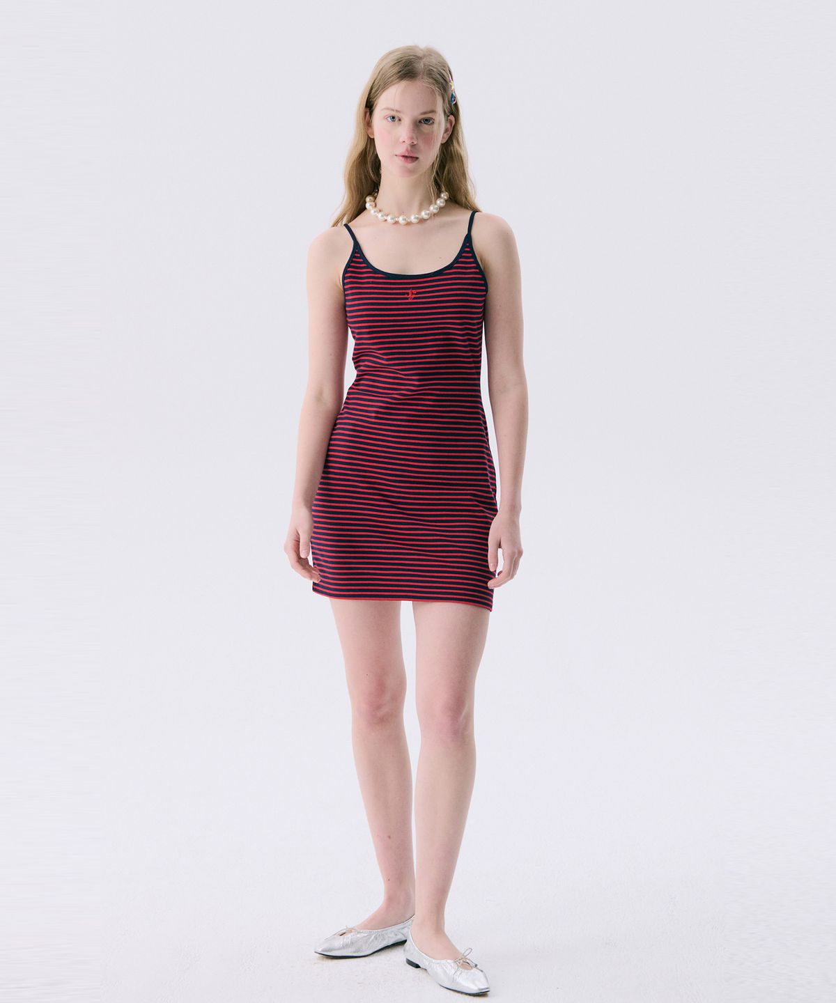 준준스페이스(JUNEJUNE SPACE) VOL11.Stripe Mini Jersey Dress_Red(VOL11.스트라이프 미니저지 드레스_레드)