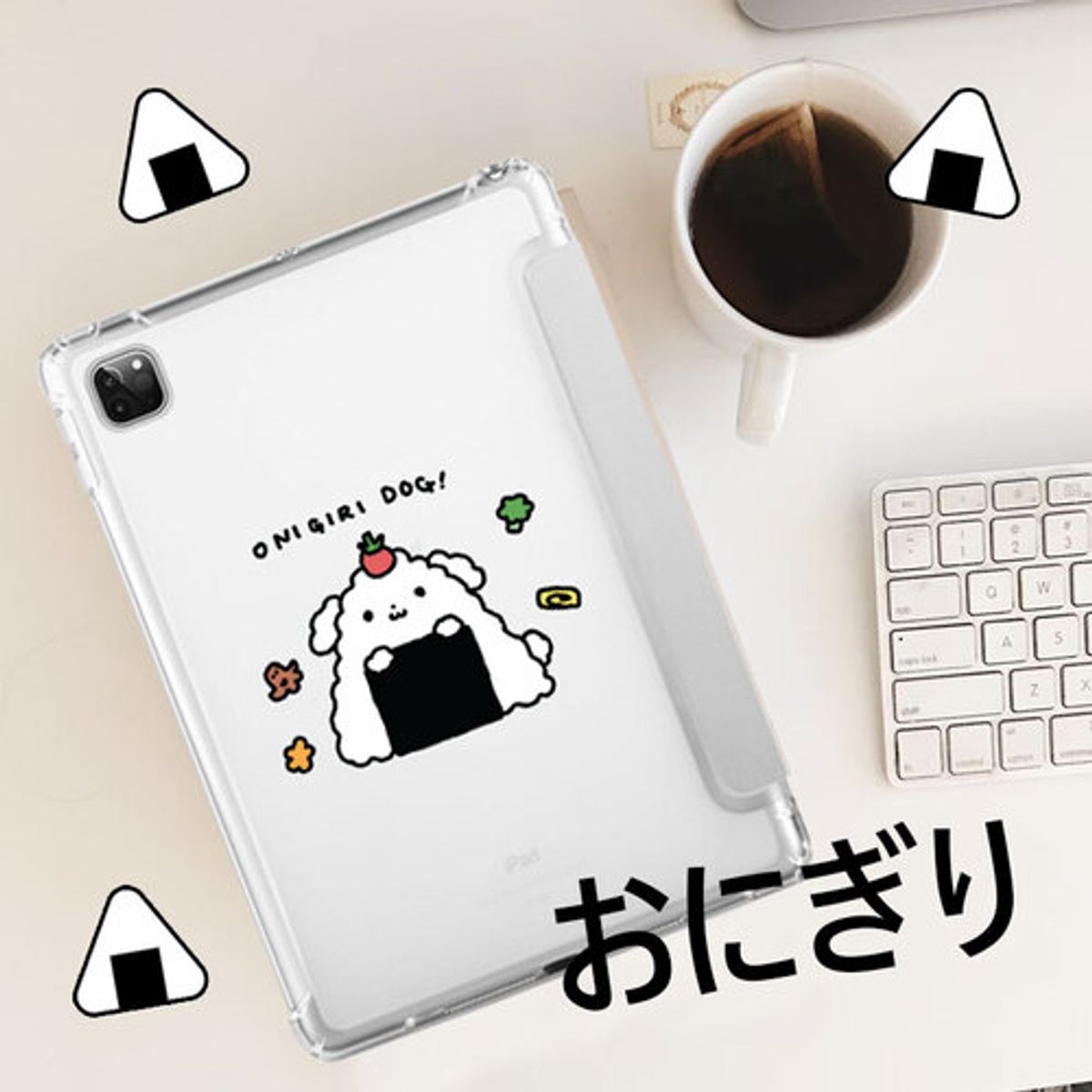 이레케이스앤굿즈(IRECASEGOODS) 주먹밥퍼피 갤럭시탭 아이패드 애플펜슬 수납가능 풀커버 케이스