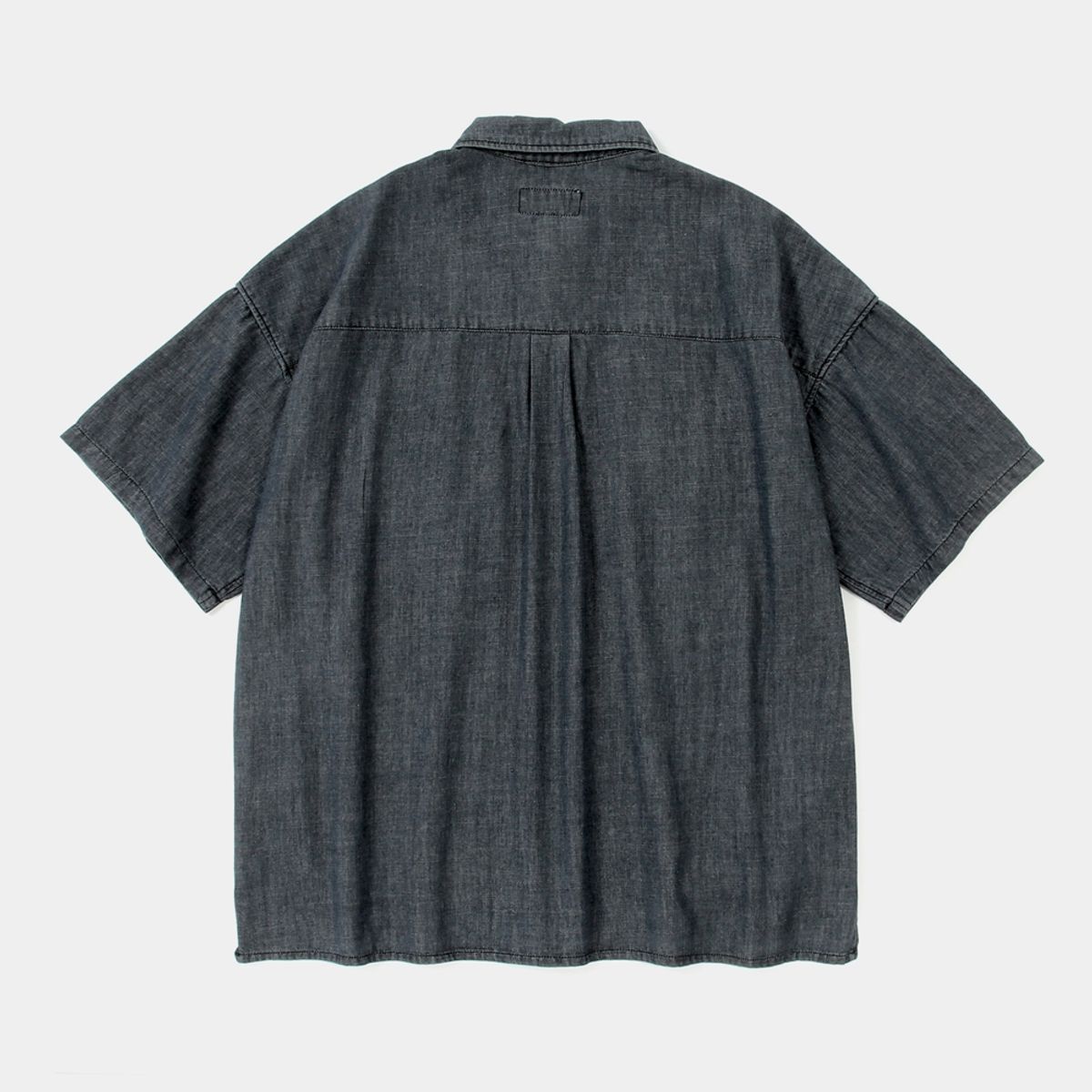 컬럼비아 유니버시티(COLUMBIA UNIVERSITY) SL-LABEL BIG POCKET DENIM S/S SHIRTS 블랙데님