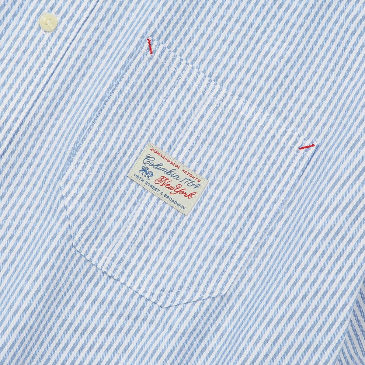 컬럼비아 유니버시티(COLUMBIA UNIVERSITY) SL-LABEL ONE POCKET OXFORD S/S SHIRTS 블루스트라이프