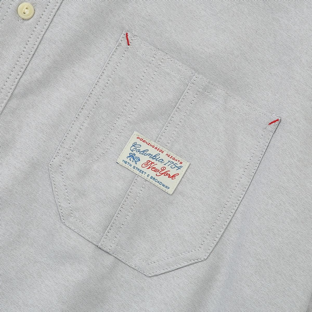 컬럼비아 유니버시티(COLUMBIA UNIVERSITY) SL-LABEL ONE POCKET OXFORD S/S SHIRTS 그레이