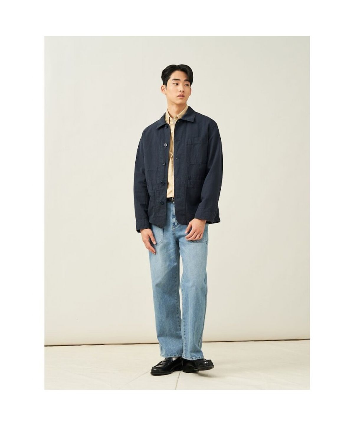 빈폴 멘(BEANPOLE MEN) 가먼트다잉 워크 재킷  네이비 (BC5211C13R)