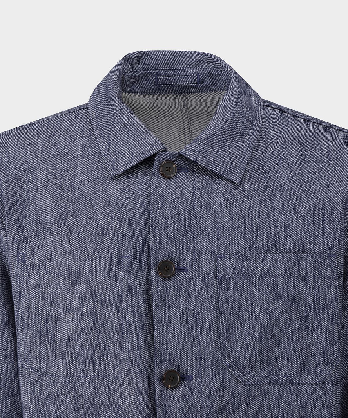 브룩스 브라더스(BROOKS BROTHERS) 코튼 린넨 초어자켓 (네이비) (BBOTMM8977QFS)
