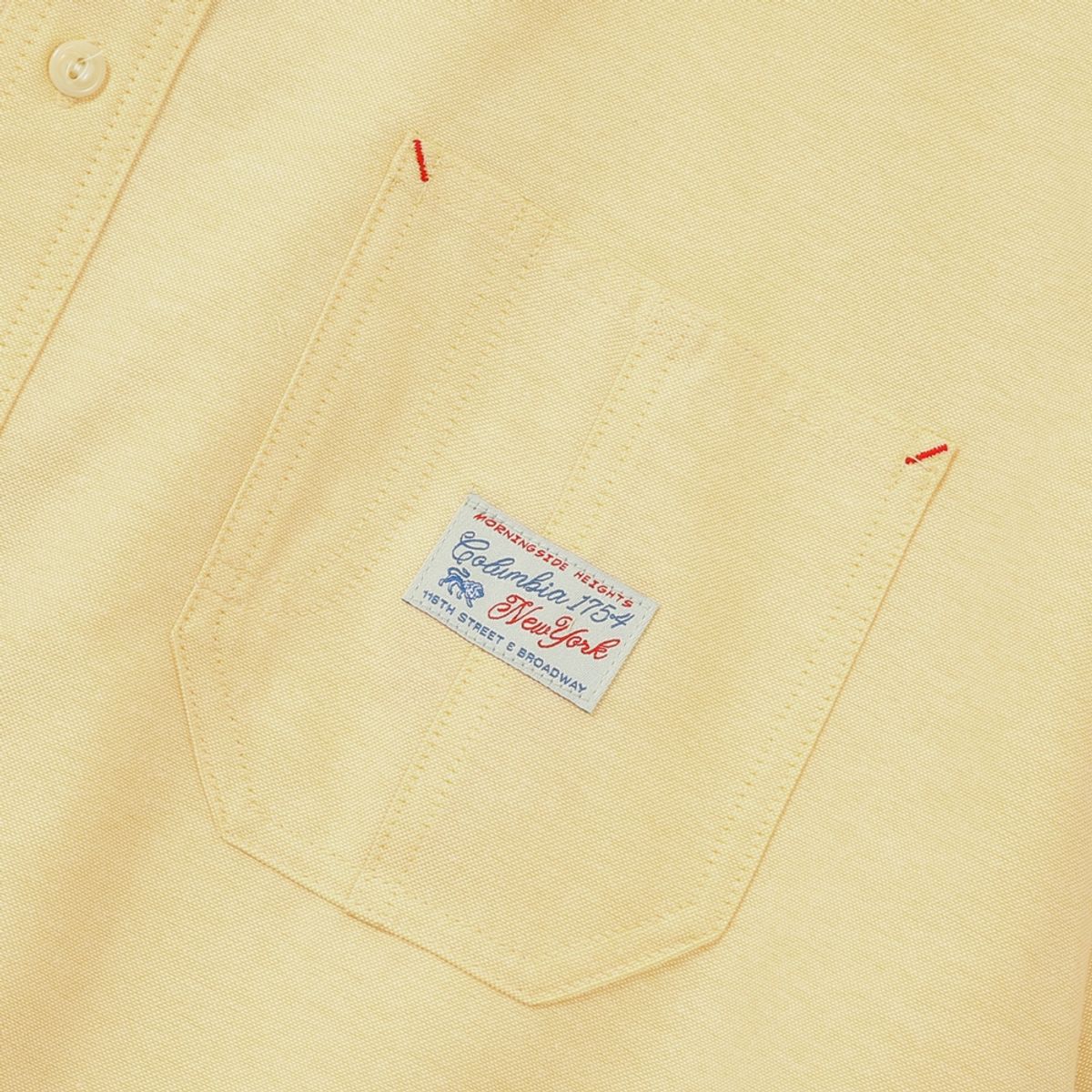 컬럼비아 유니버시티(COLUMBIA UNIVERSITY) SL-LABEL ONE POCKET OXFORD S/S SHIRTS 옐로우