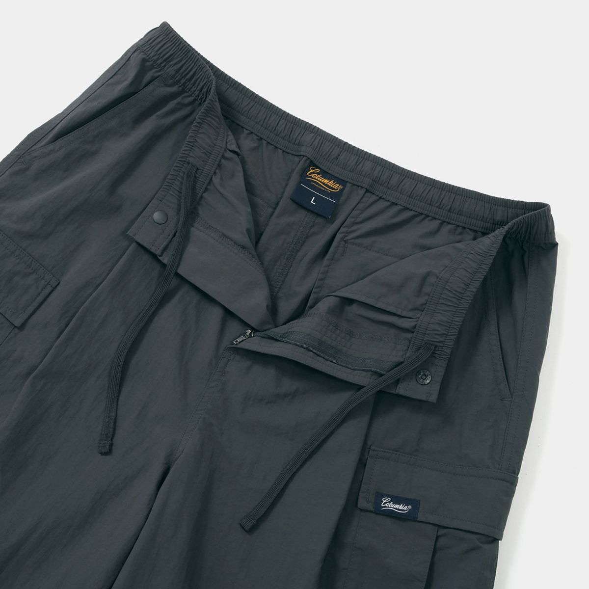 컬럼비아 유니버시티(COLUMBIA UNIVERSITY) STREET LABEL LOOSE FIT CARGO BERMUDA SHORTS PANTS 차콜