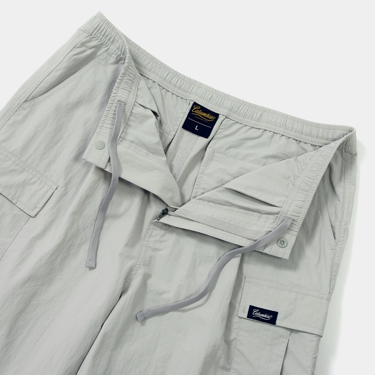 컬럼비아 유니버시티(COLUMBIA UNIVERSITY) STREET LABEL LOOSE FIT CARGO BERMUDA SHORTS PANTS 라이트그레이