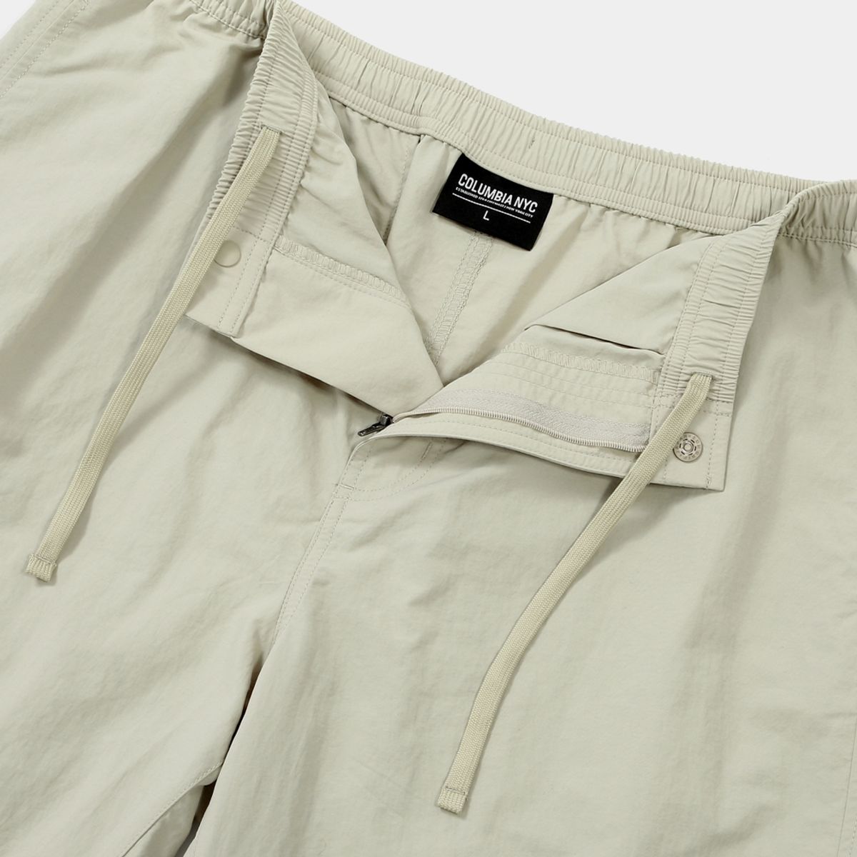컬럼비아 유니버시티(COLUMBIA UNIVERSITY) CU SIG LOGO REGULAR FIT BASIC SHORTS PANTS 베이지