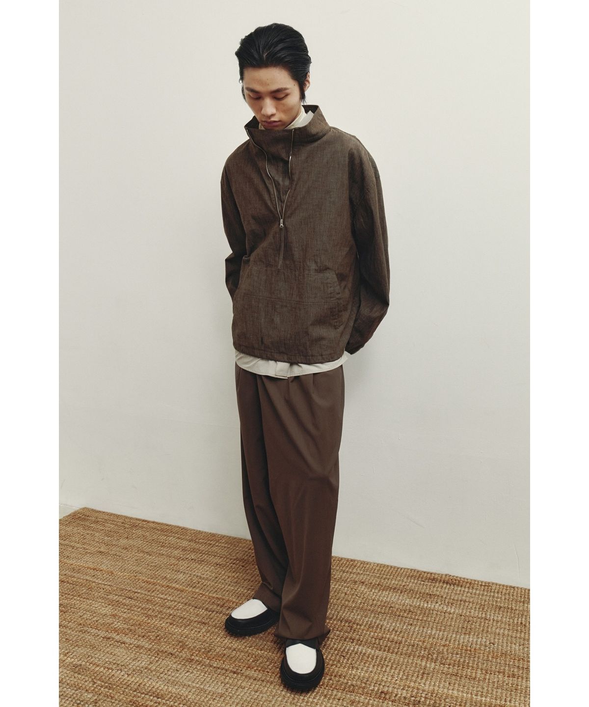유스(YOUTH) Denim Smock Top - Washed Brown