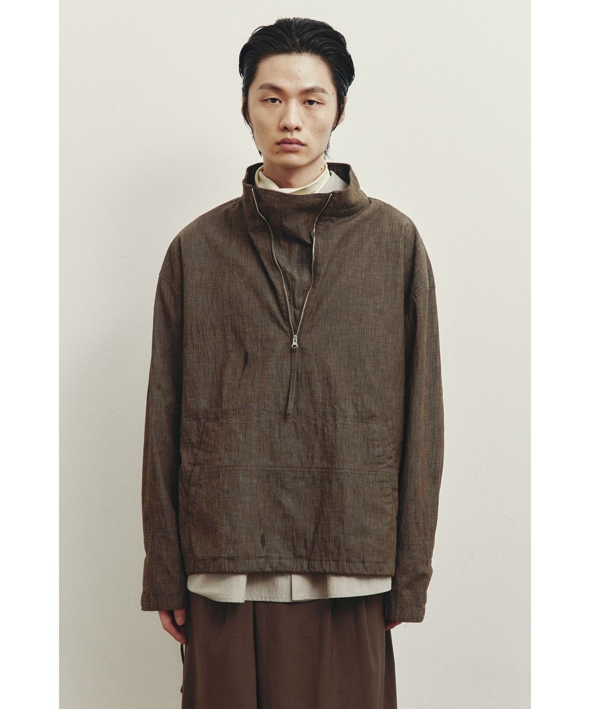 유스(YOUTH) Denim Smock Top - Washed Brown