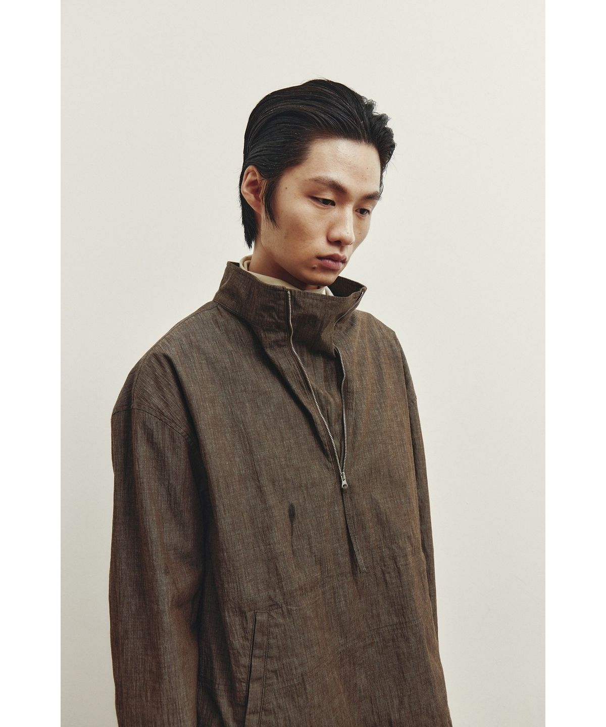 유스(YOUTH) Denim Smock Top - Washed Brown