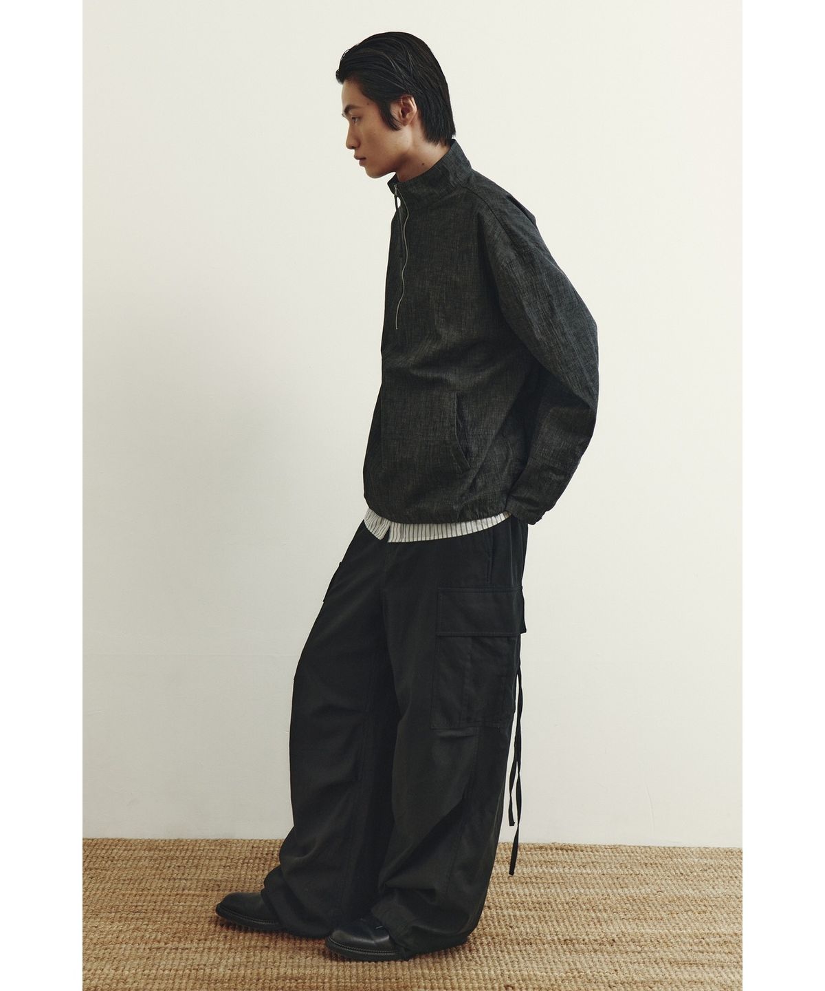 유스(YOUTH) Denim Smock Top - Washed Black