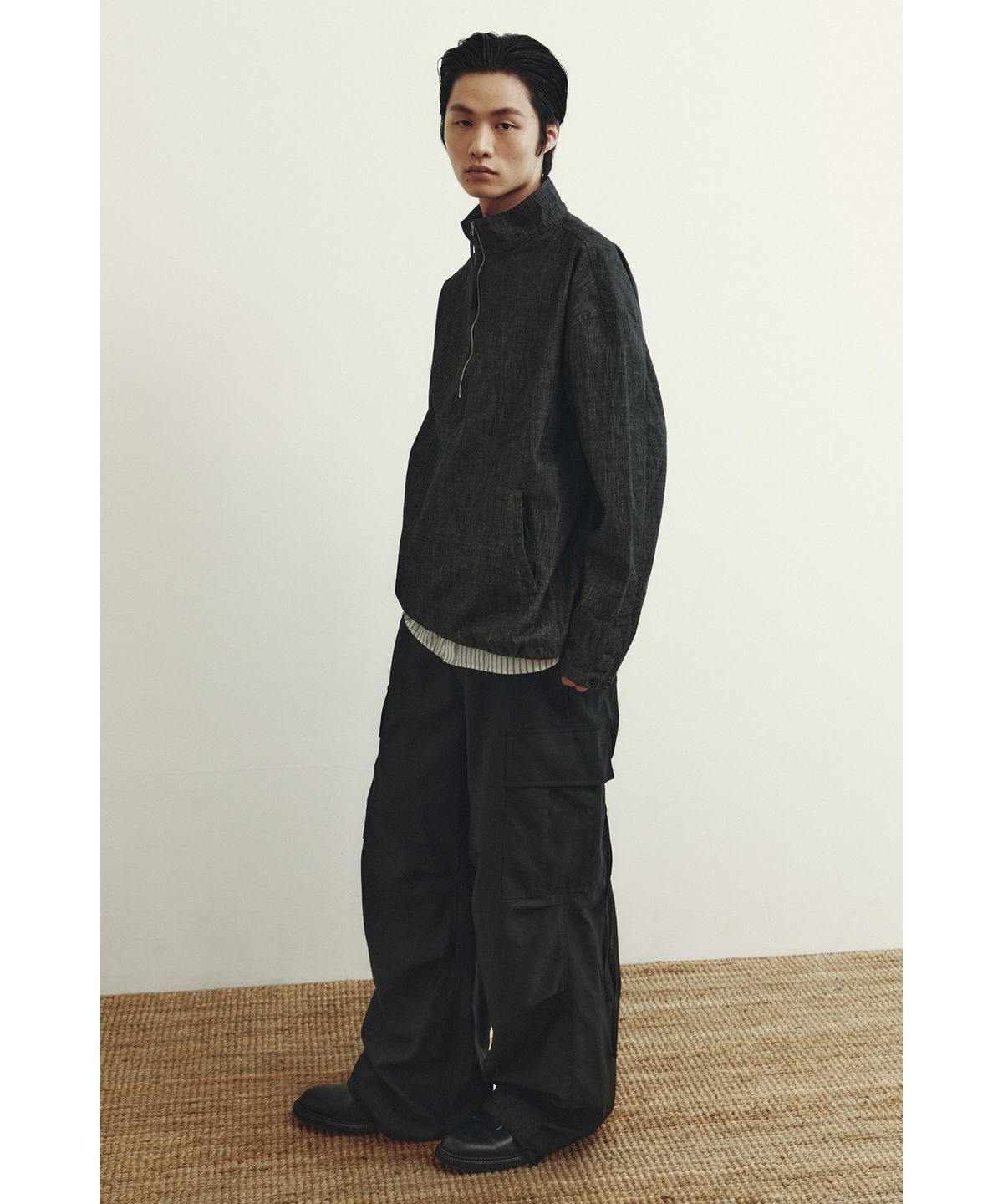 유스(YOUTH) Denim Smock Top - Washed Black